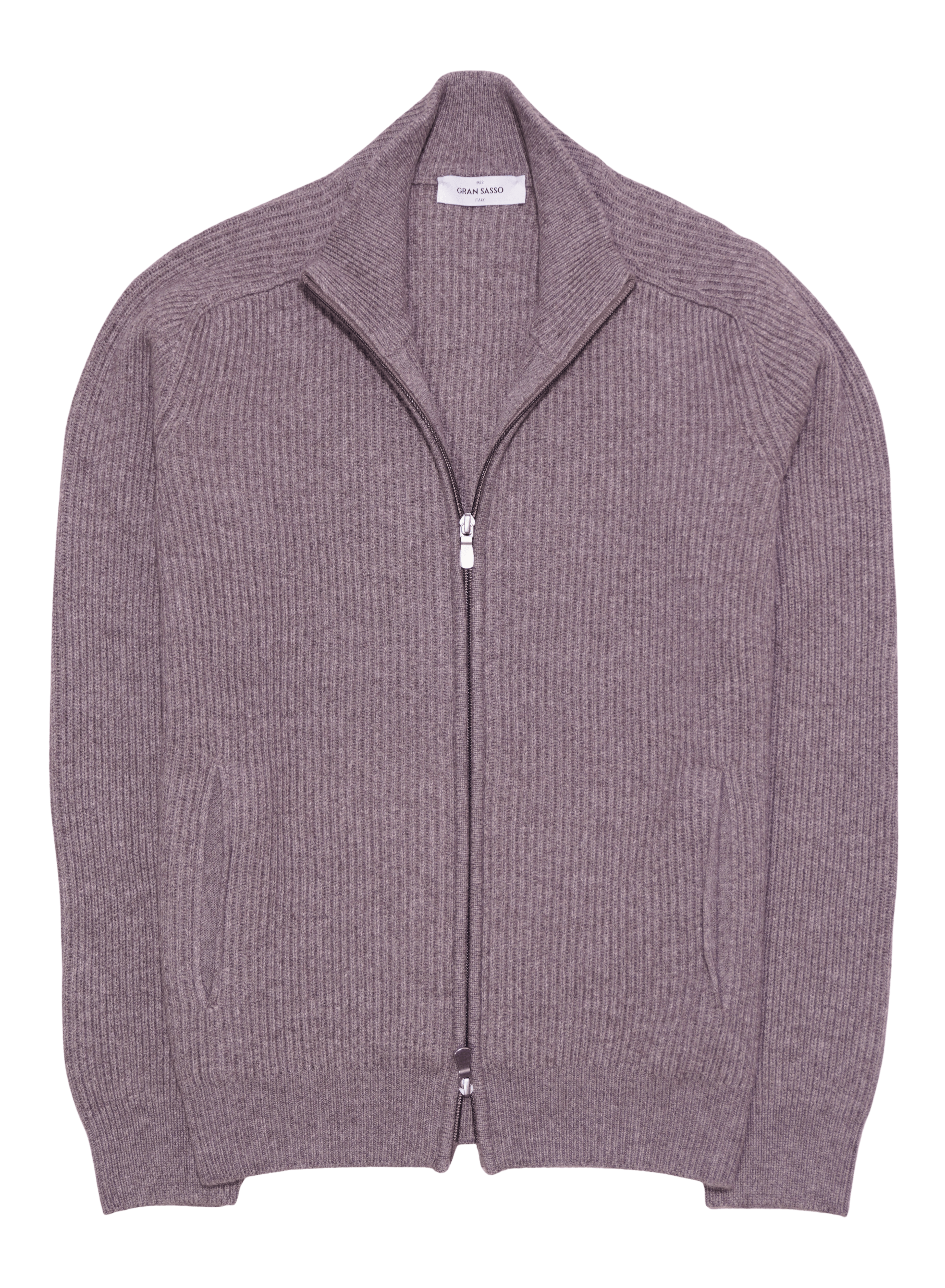 Gran Sasso Wool Cashmere Zip Taupe