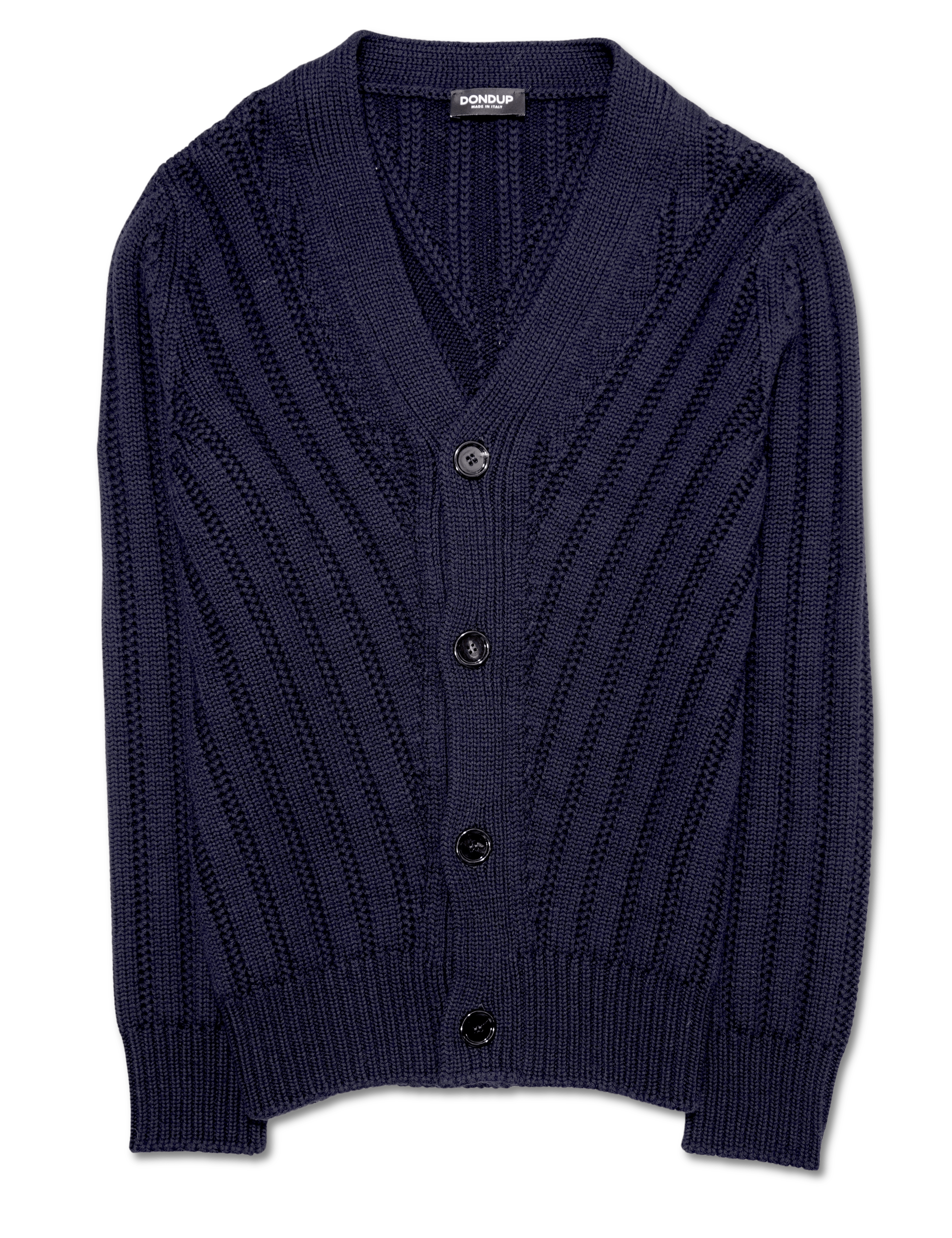 Dondup Extrafine Merino Cardigan Navy