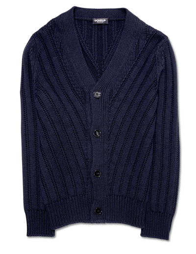 Dondup Extrafine Merino Cardigan Navy