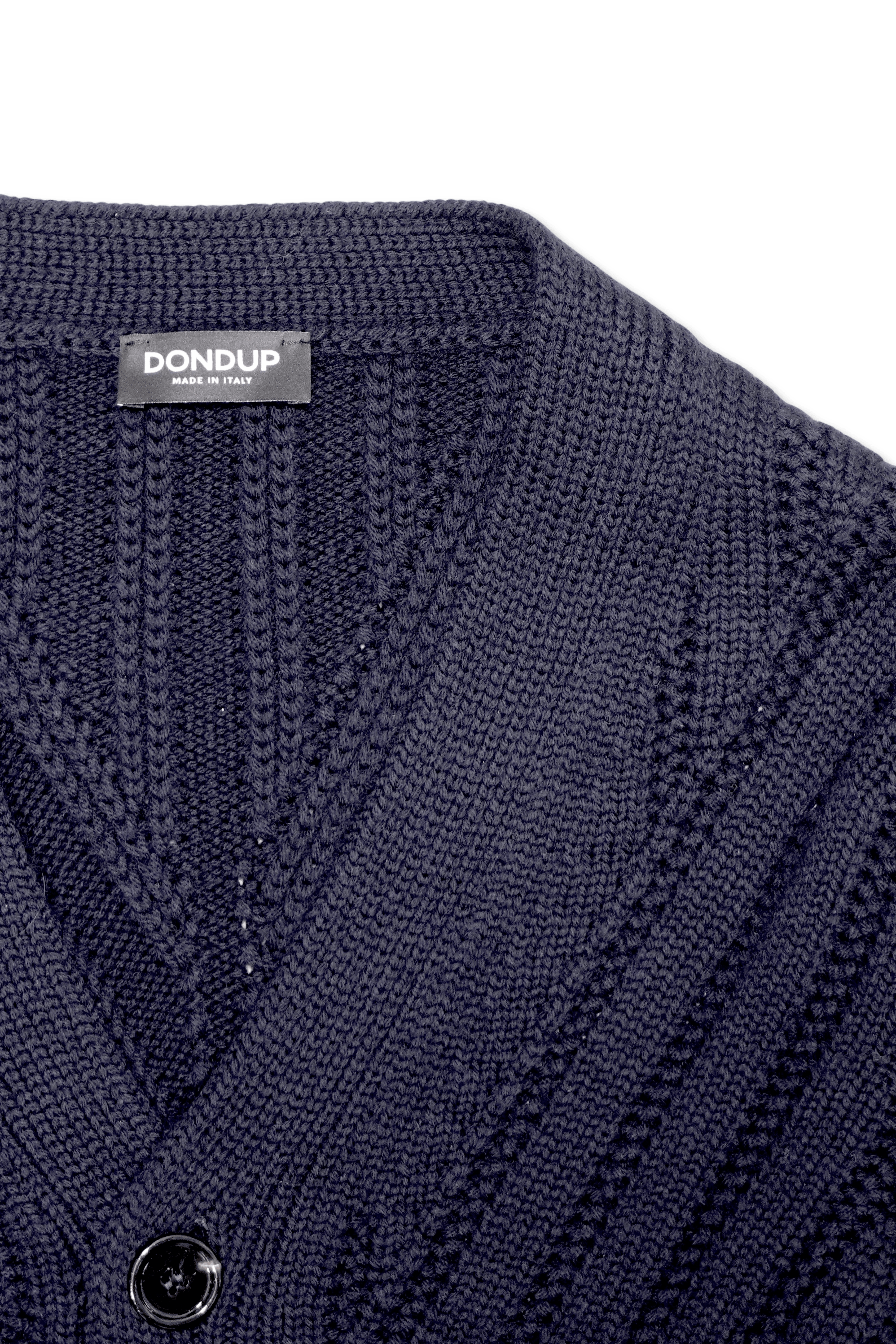Dondup Extrafine Merino Cardigan Navy