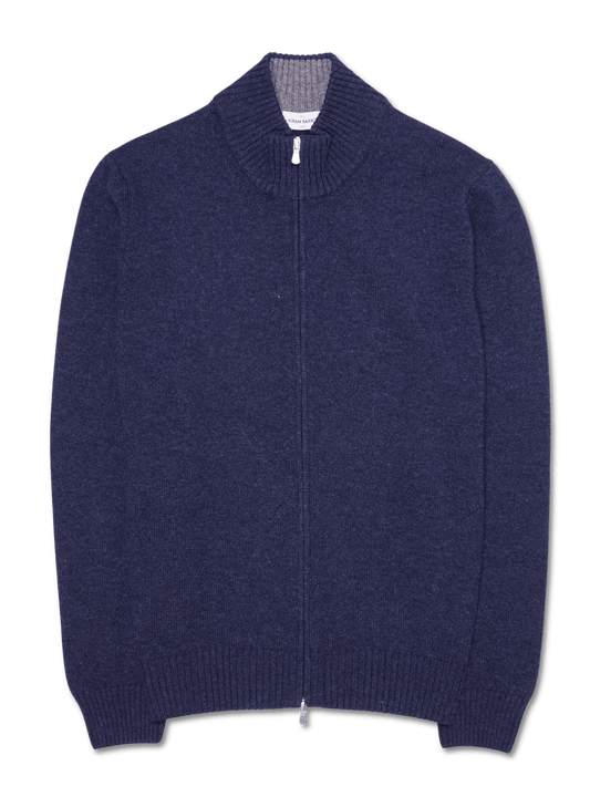 Gran Sasso Mock Zip Blue