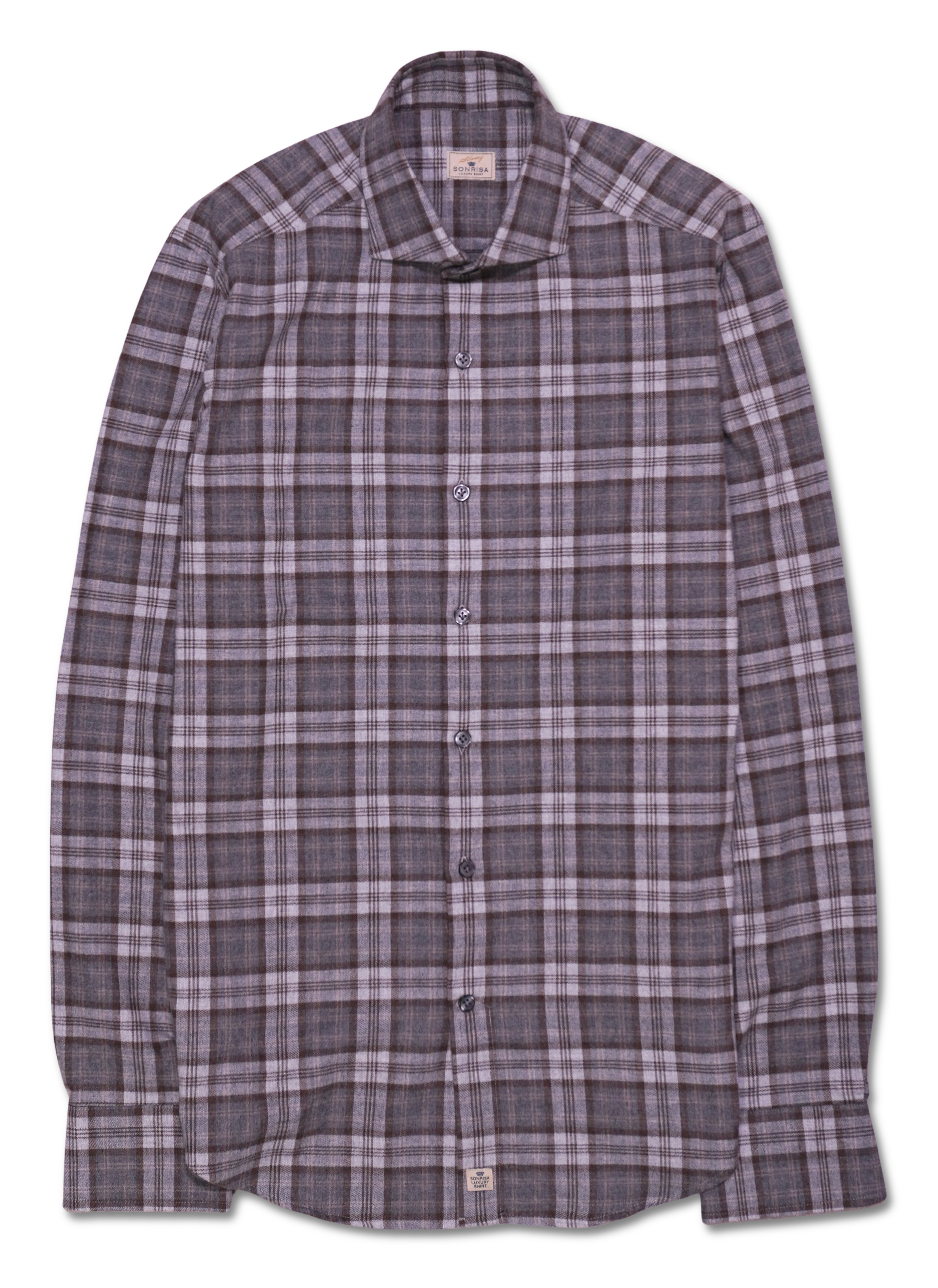 Sonrisa Flannel Blue Brown Check