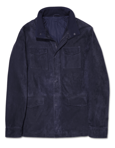 Zonda Suede Field Jacket Navy