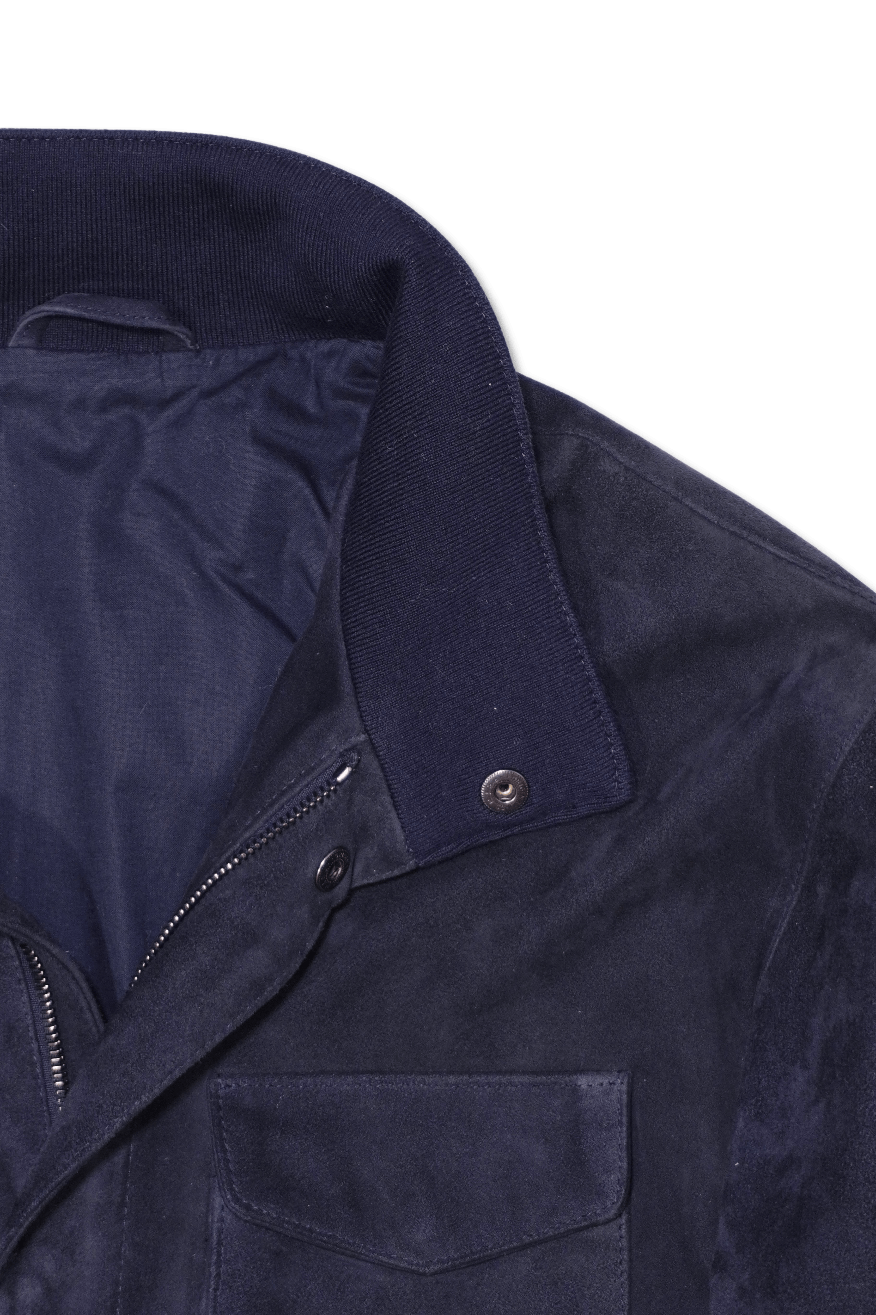 Zonda Suede Field Jacket Navy