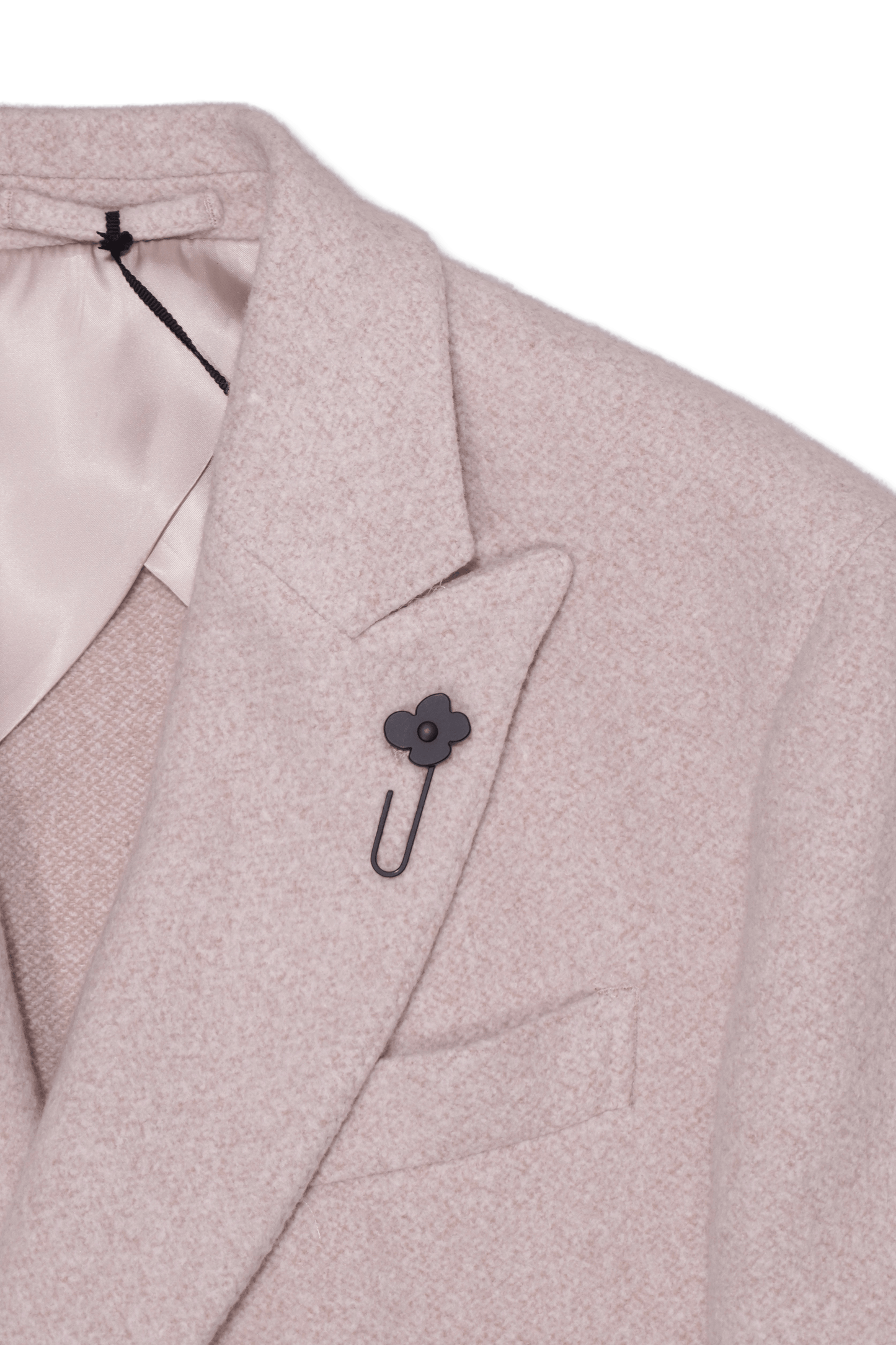 Lardini Coat Silk Cashmere Blend Cream
