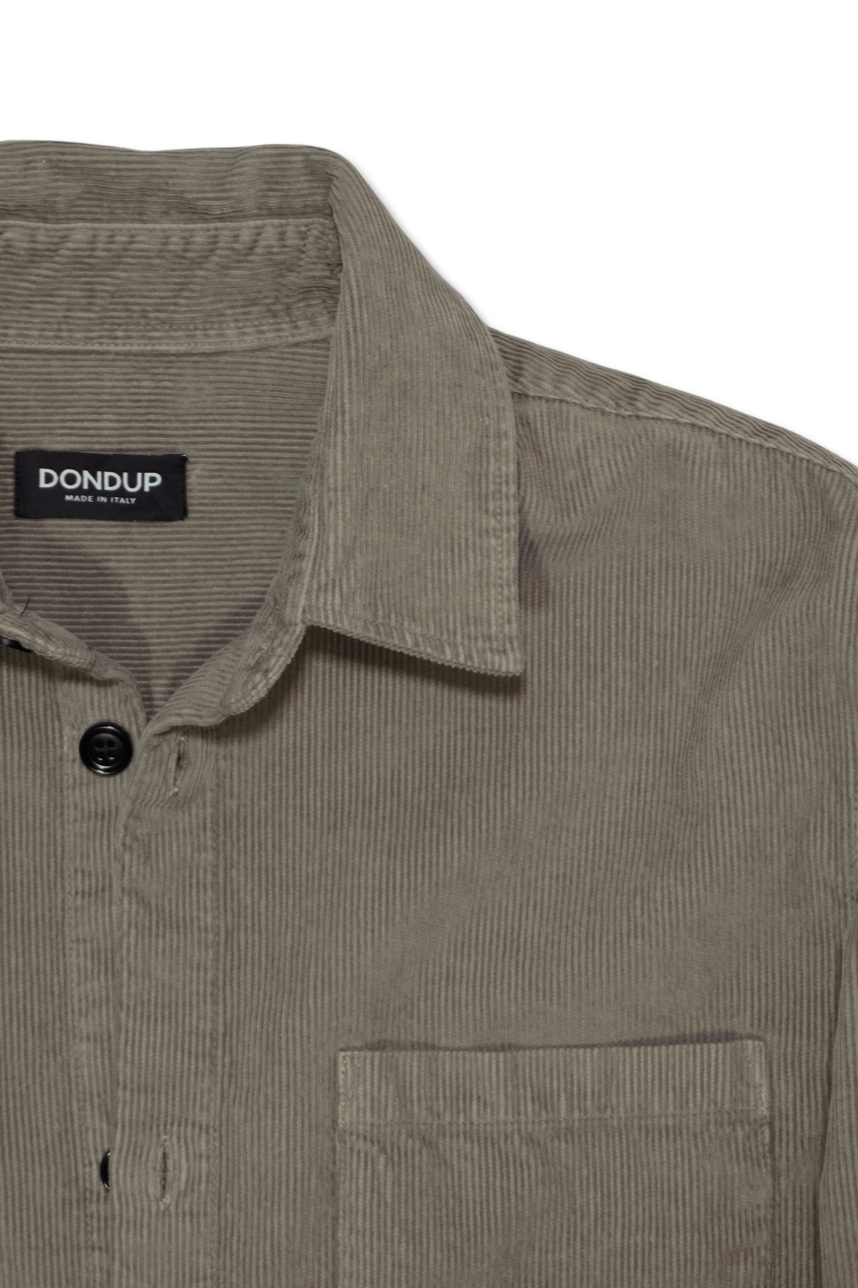 Dondup Cord Overshirt Green