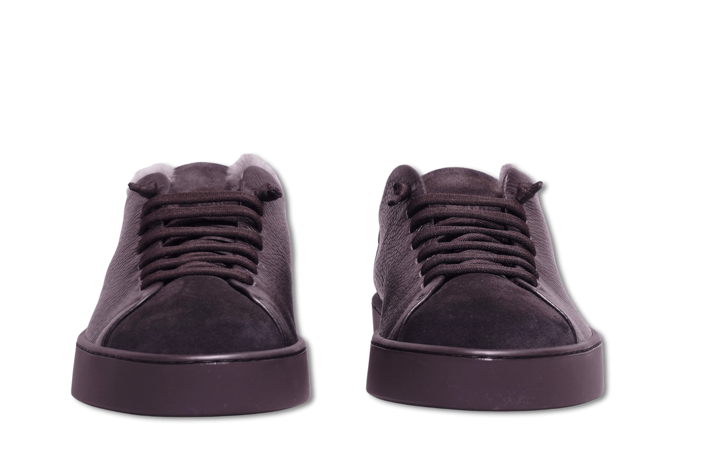 Fabiano Ricci Shearling Sneakers Brown