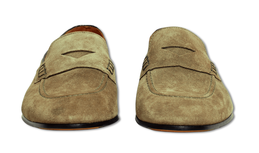 Doucals Penny Loafer Suede Olive