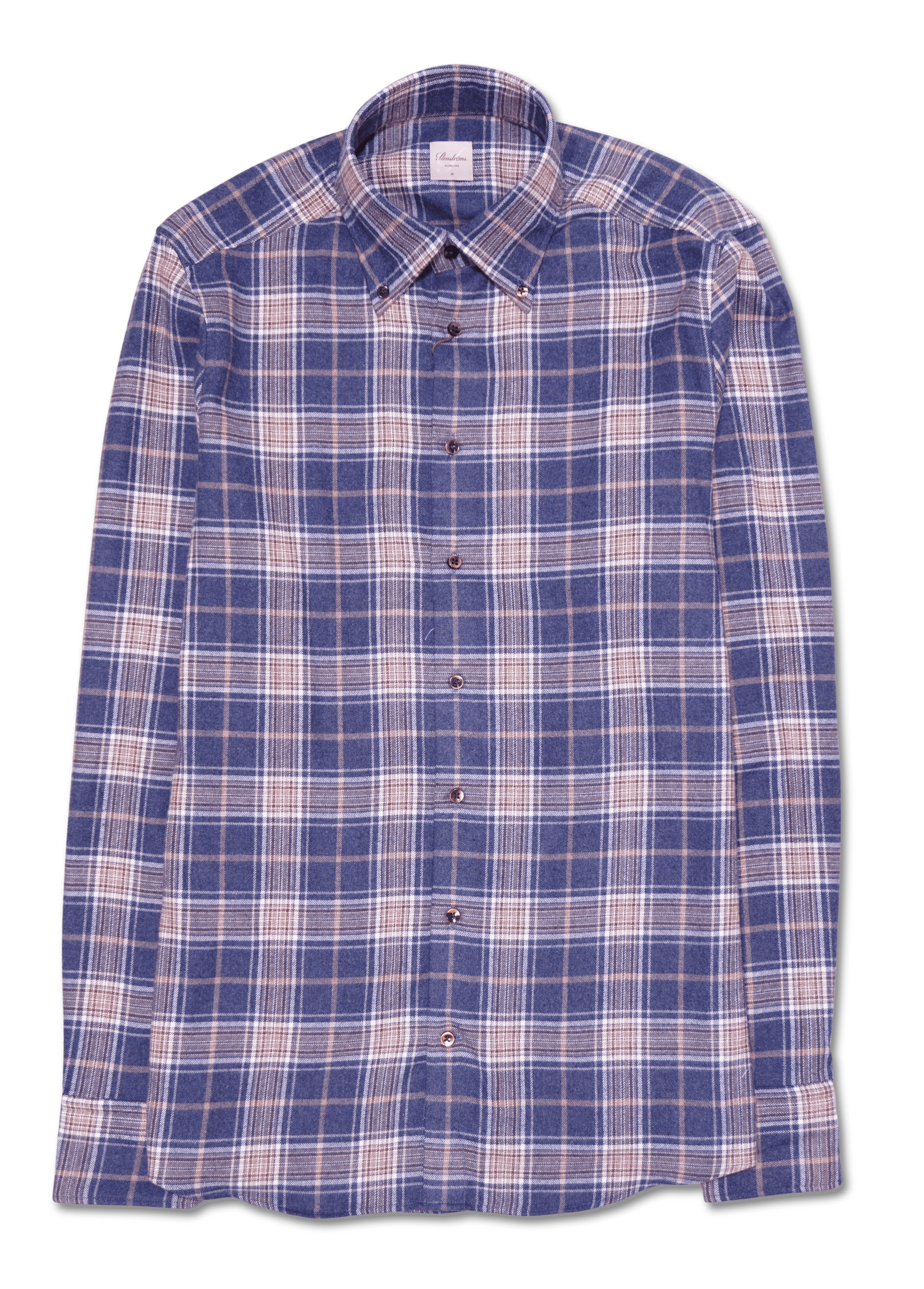Stenströms Shirt Flannel Blue Check