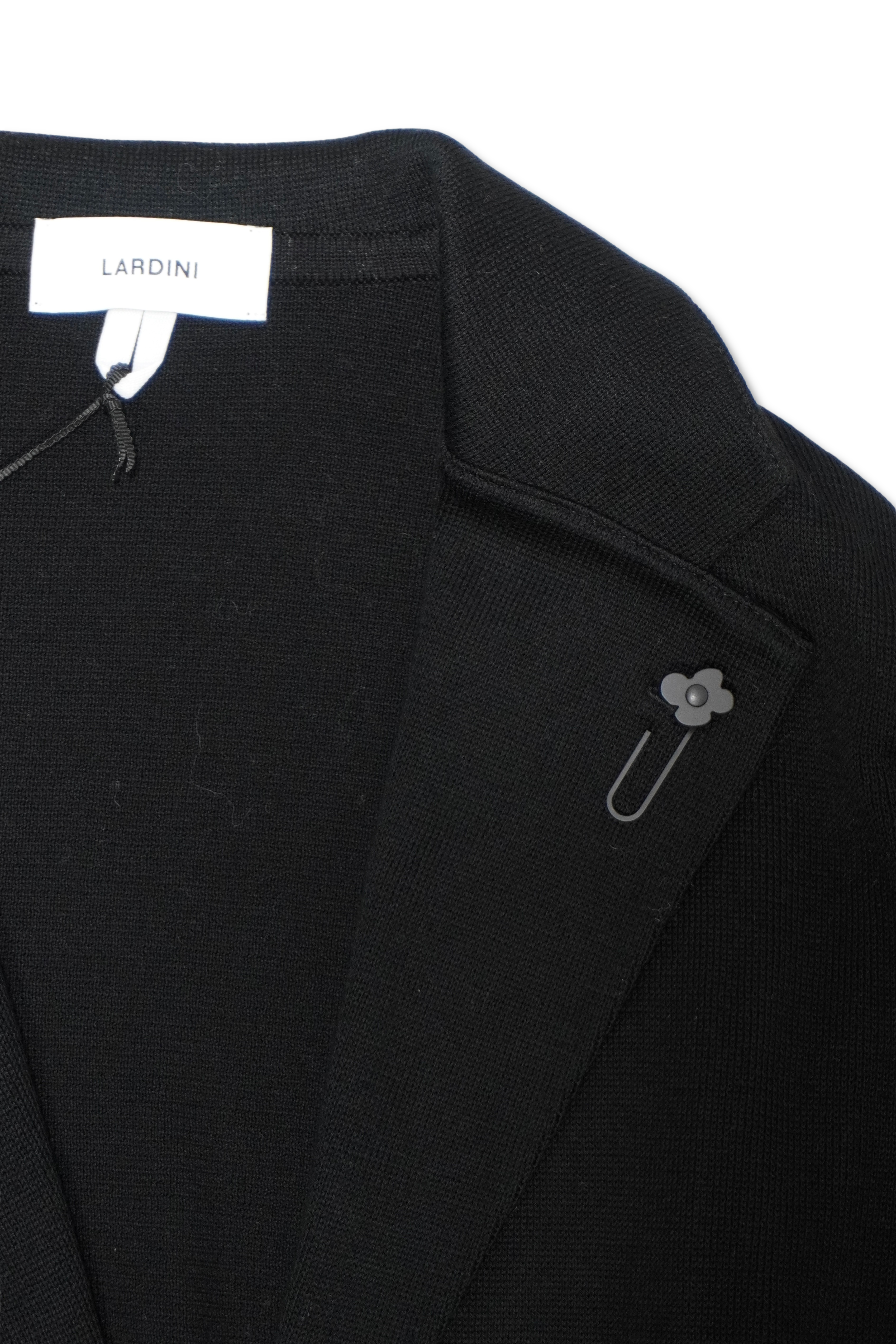 Lardini Knit Jacket Pure Cotton Black