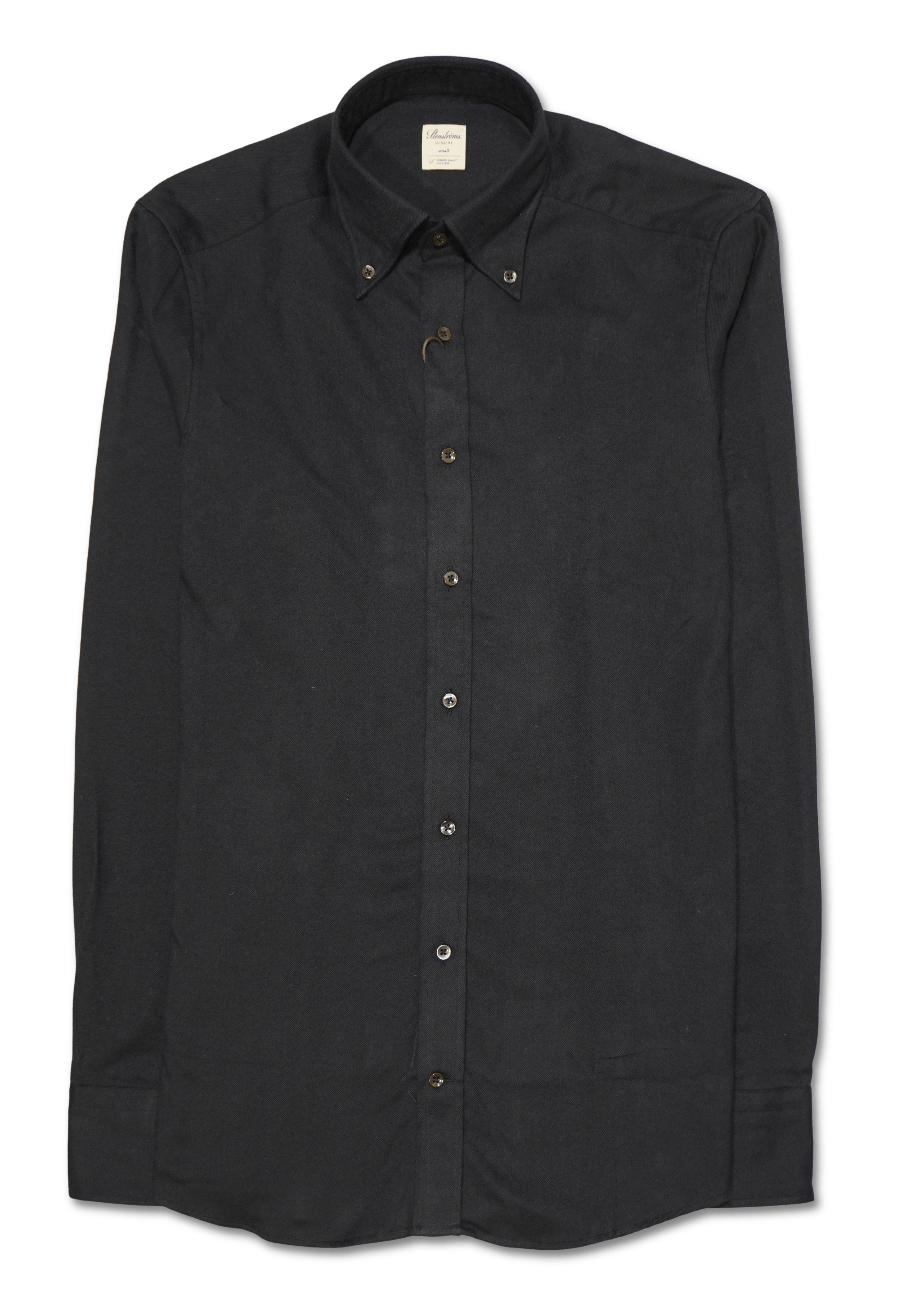 Stenströms Slim Fit Button Down Shirt Black