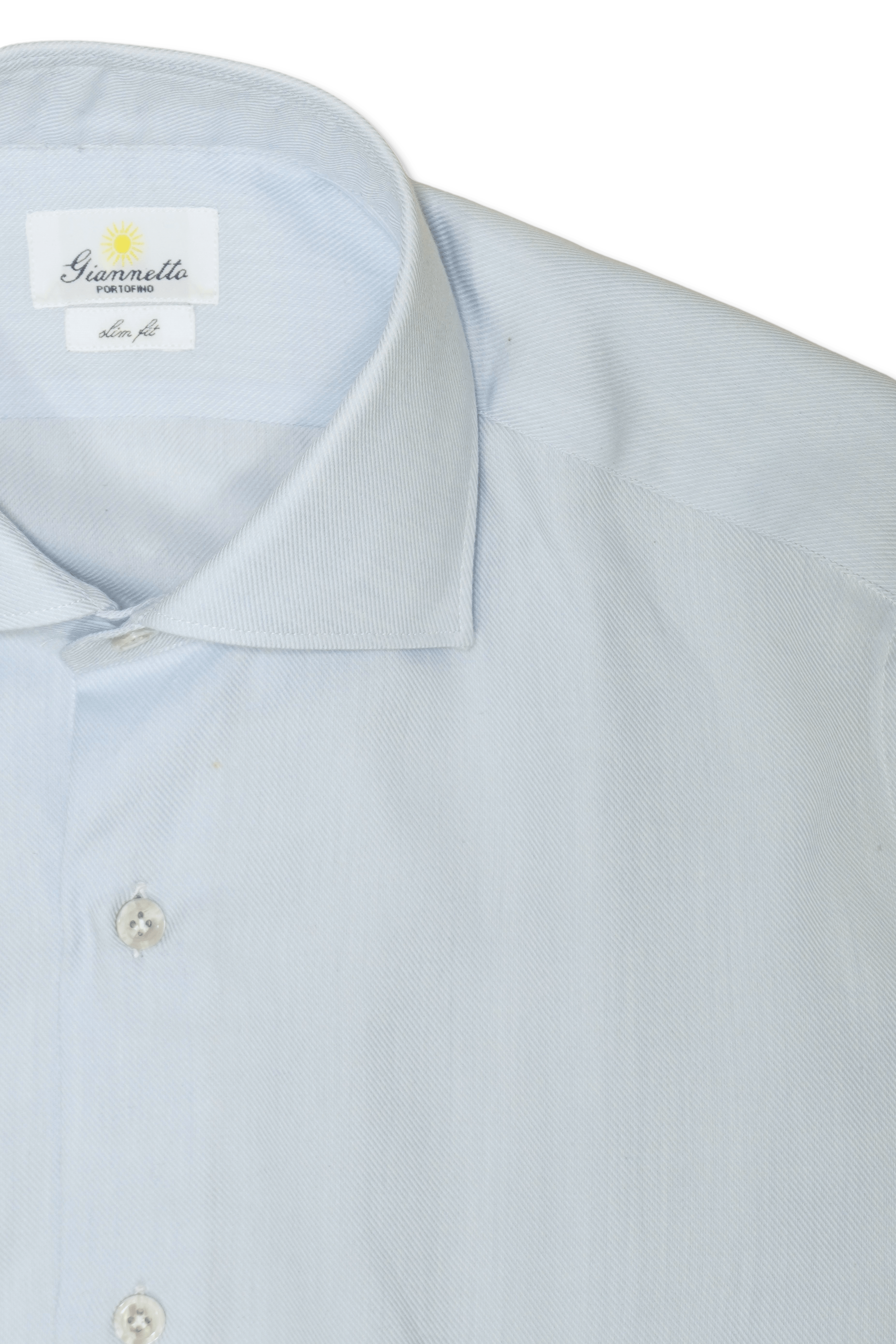 Gianetto Cashmere Cotton Shirt Light Blue