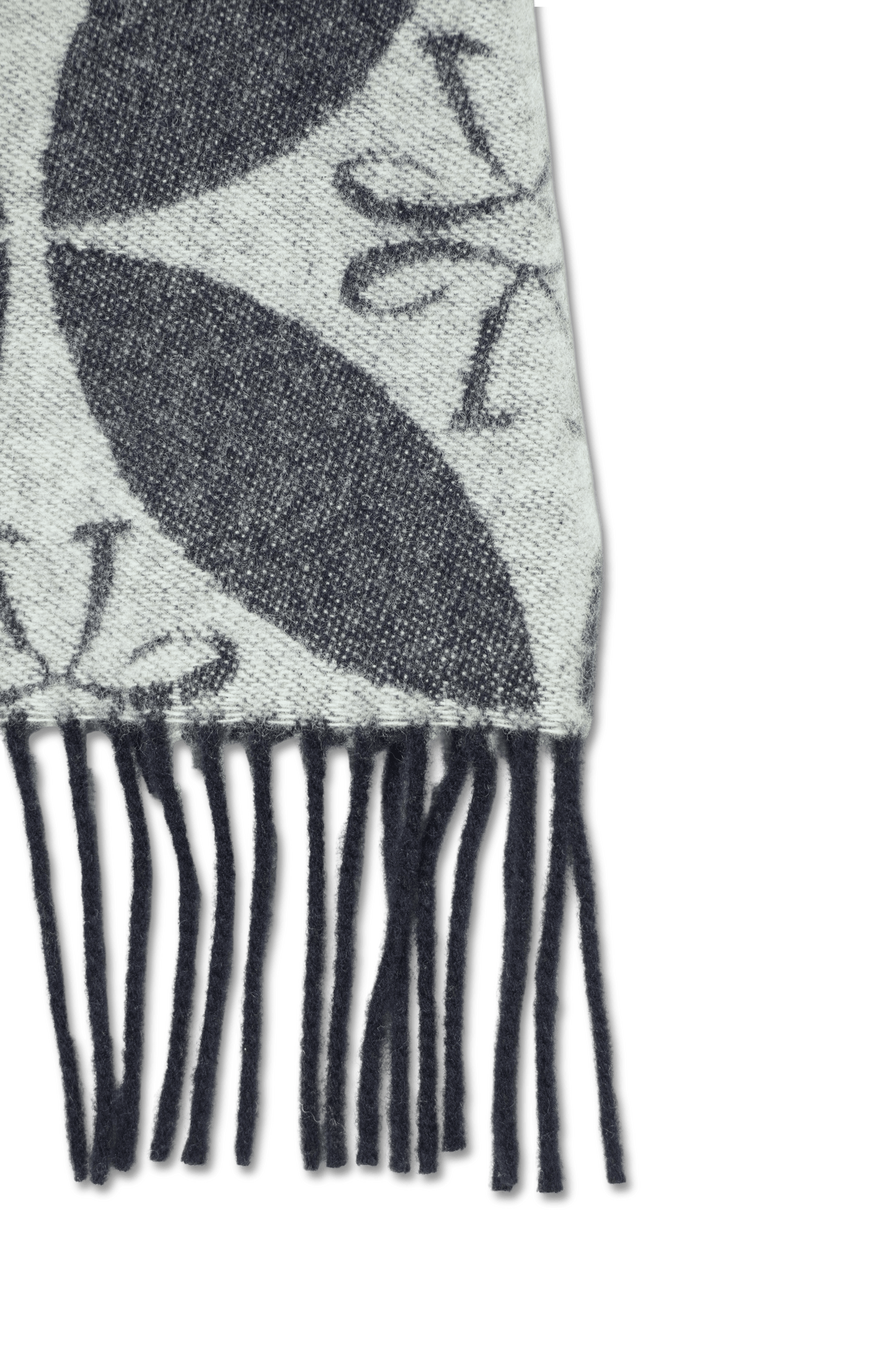 Jacob Cohen Monogram Scarf Blue Grey