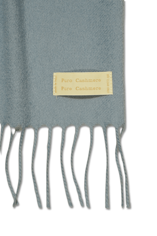 Pure Cashmere Scarf Light Blue