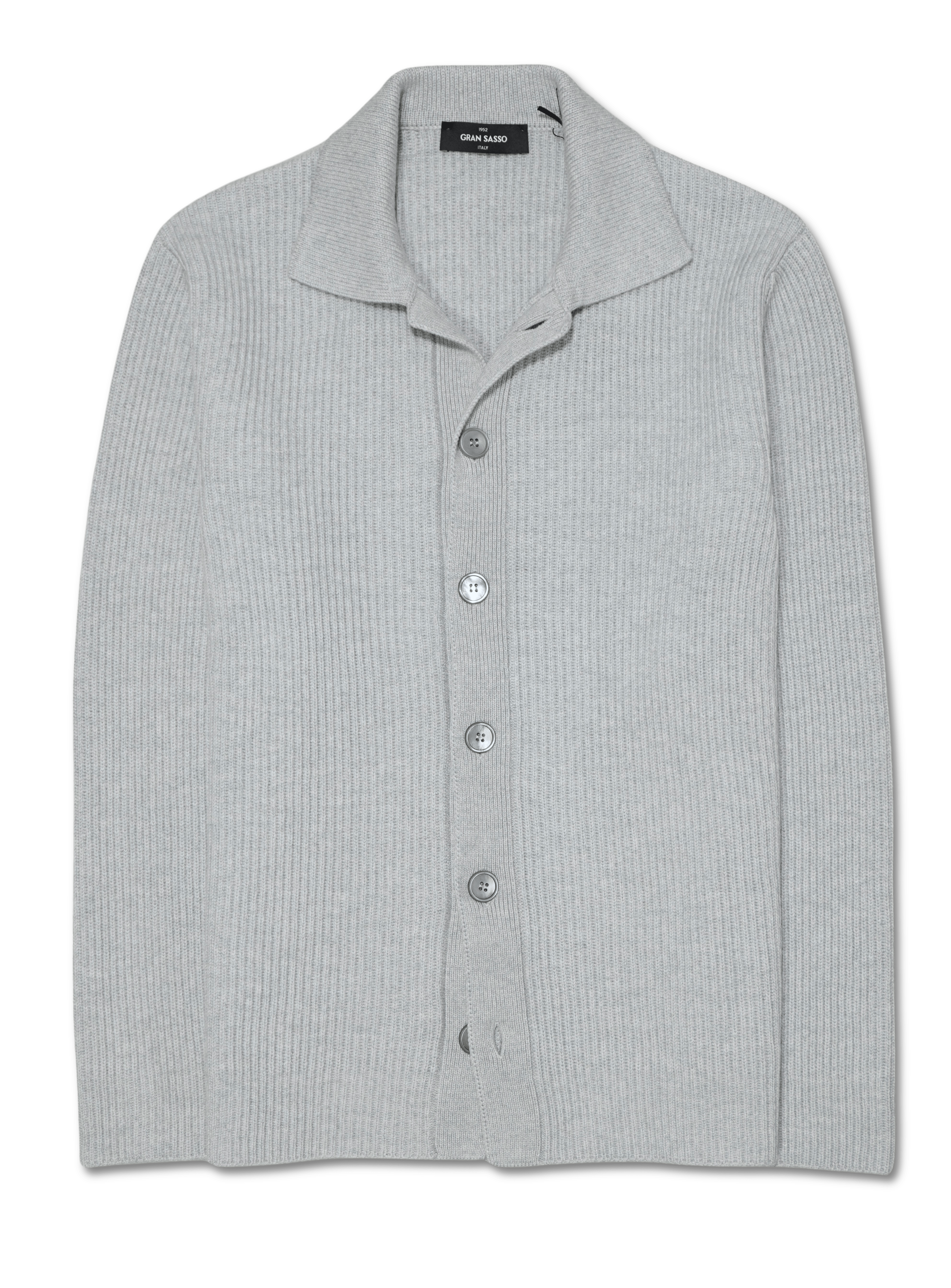 Gran Sasso Pure Cashmere Cardigan Light Grey