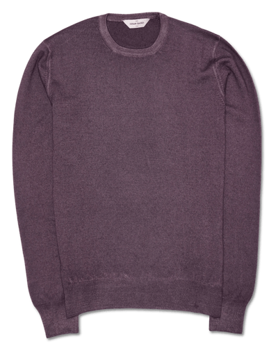 Gran Sasso Pullover Garment Dyed Merino Wool Brown