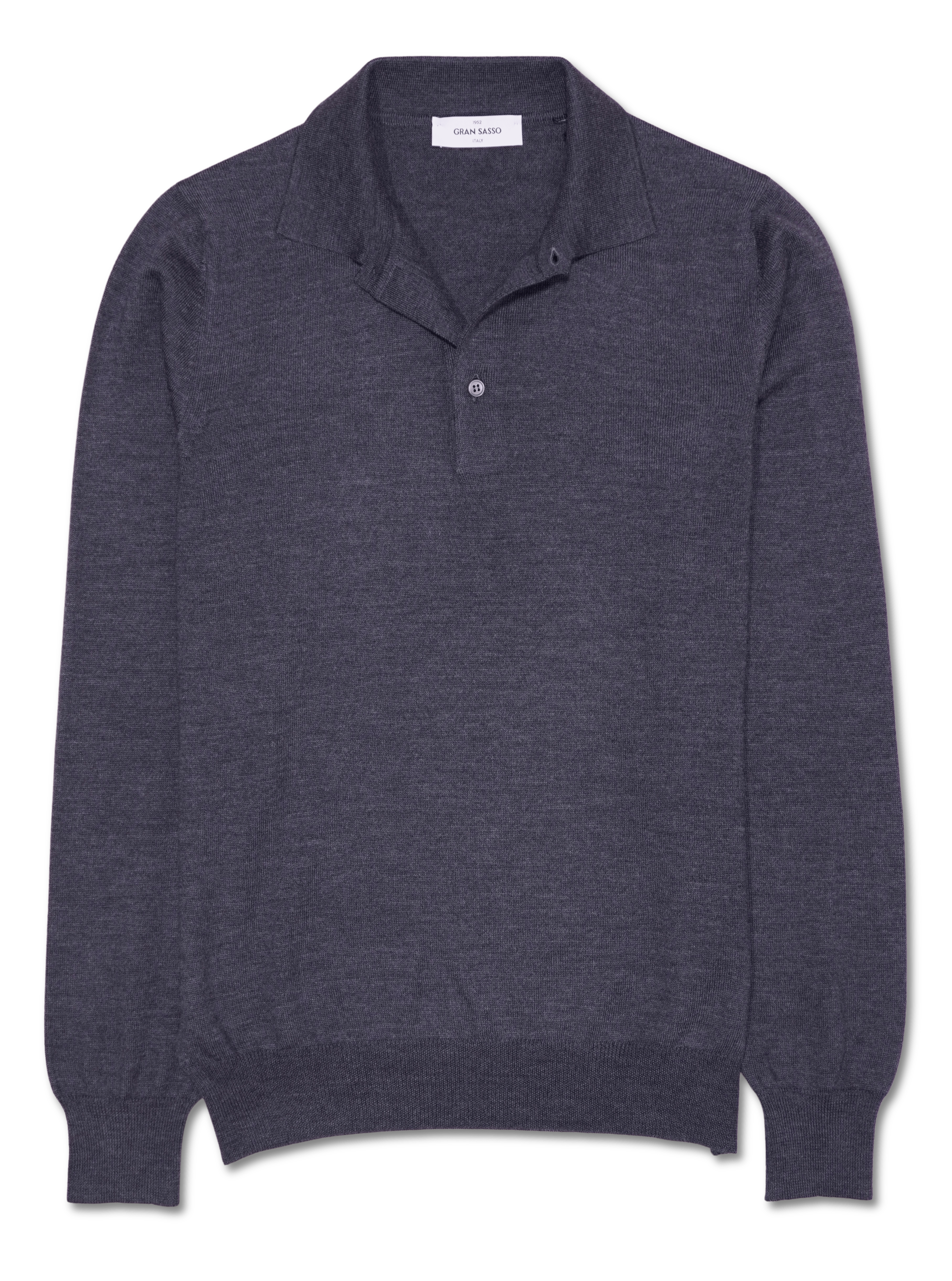 Gran Sasso Merino Polo Shirt Grey