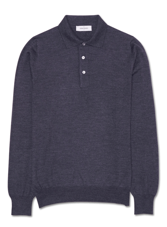 Gran Sasso Merino Polo Shirt Grey