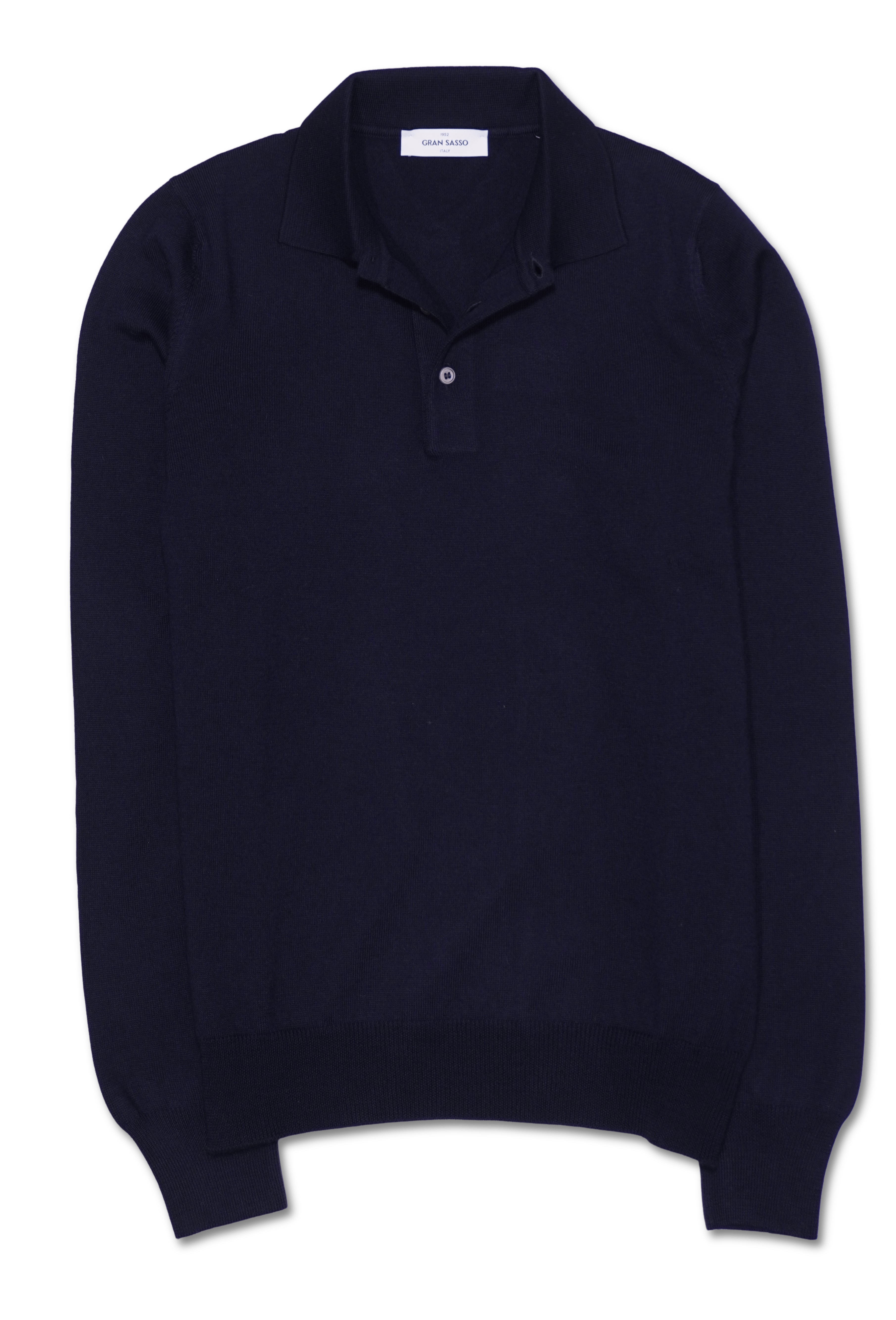 Gran Sasso Merino Polo Shirt Navy