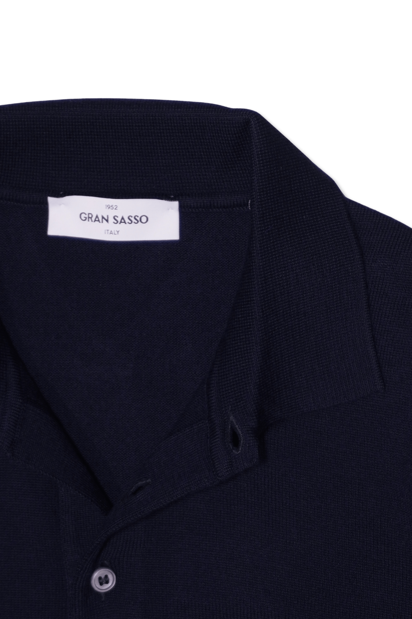 Gran Sasso Merino Polo Shirt Navy