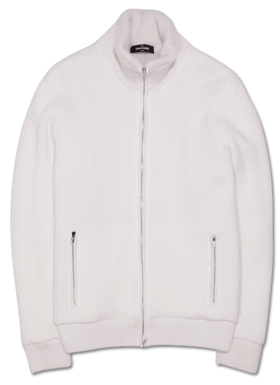 Gran Sasso Fur Lined Cashmere Blouson White