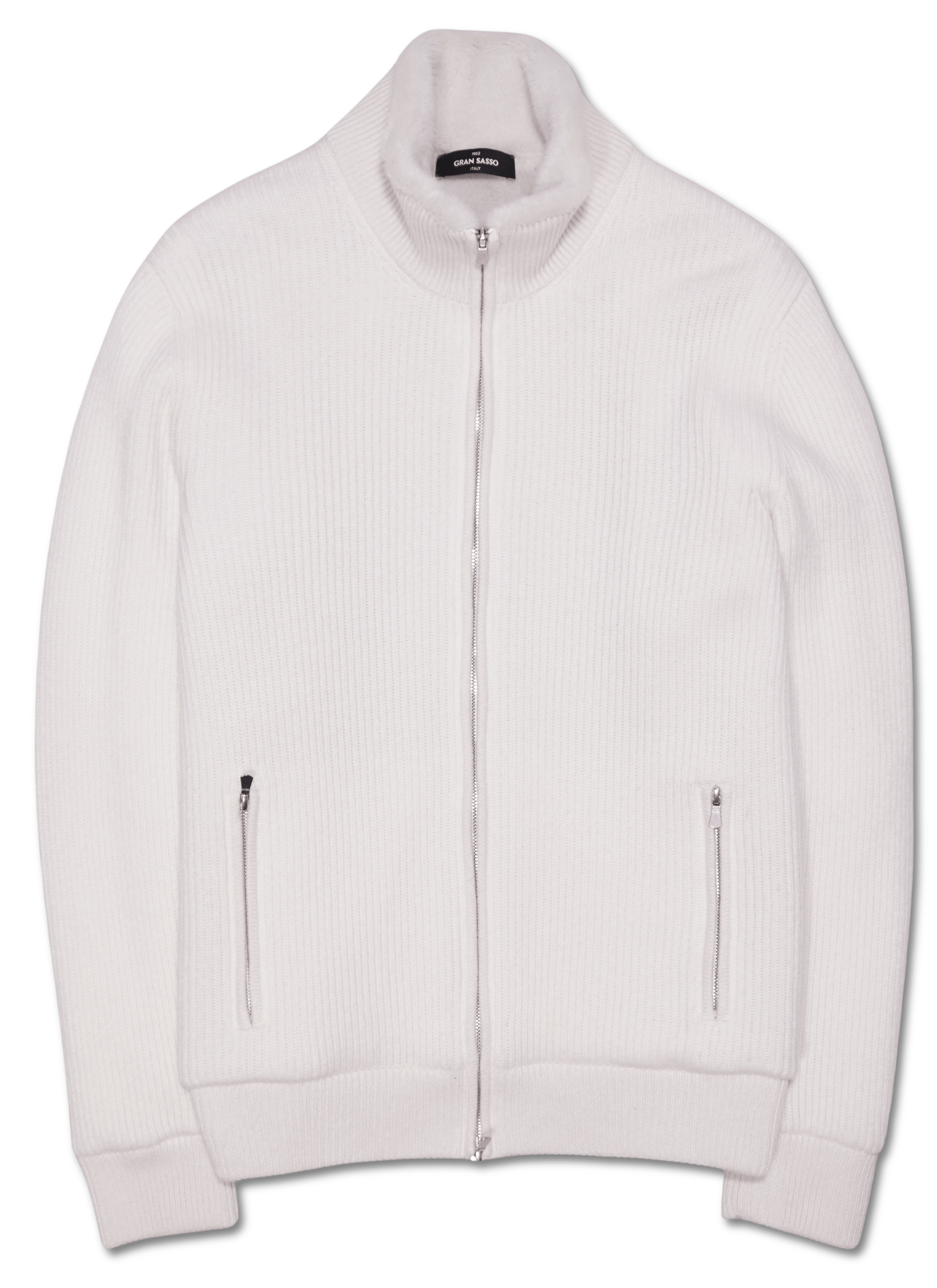 Gran Sasso Fur Lined Cashmere Blouson White