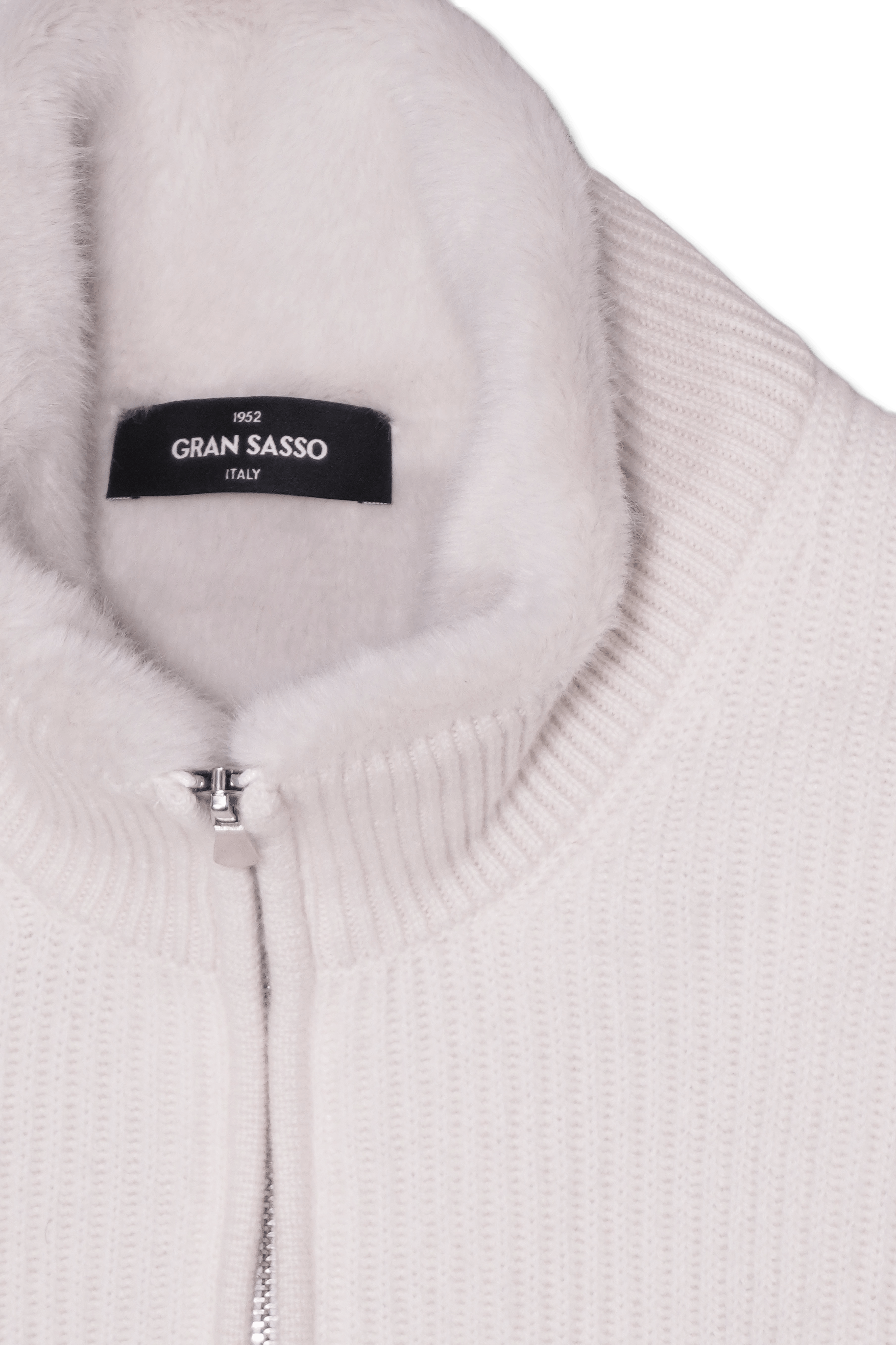 Gran Sasso Fur Lined Cashmere Blouson White