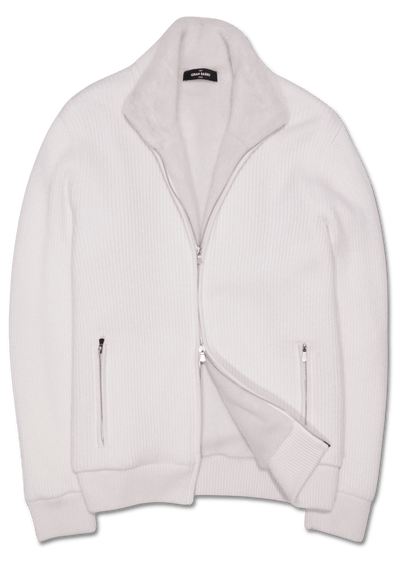 Gran Sasso Fur Lined Cashmere Blouson White