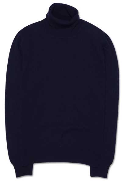 Gran Sasso Turtleneck Wool Cashmere Navy