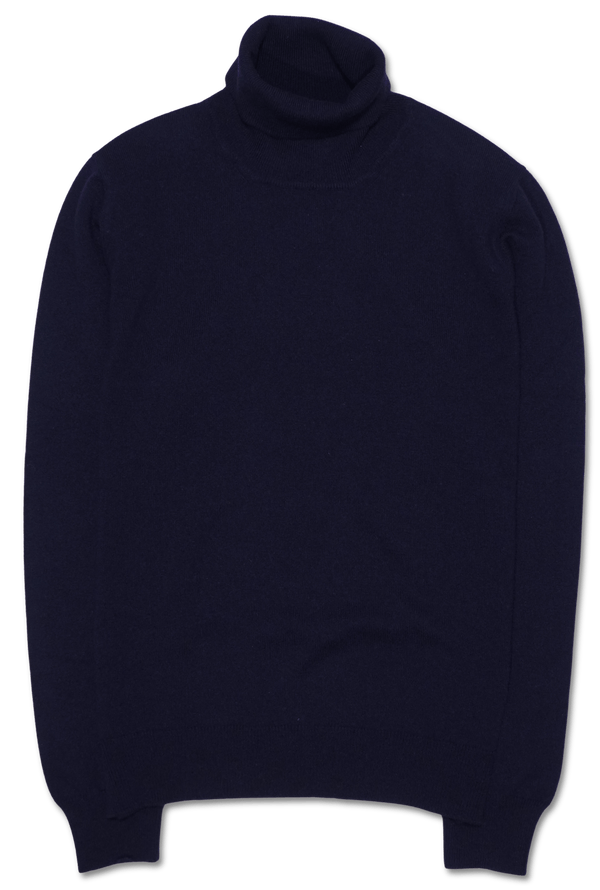 Gran Sasso Turtleneck Wool Cashmere Navy