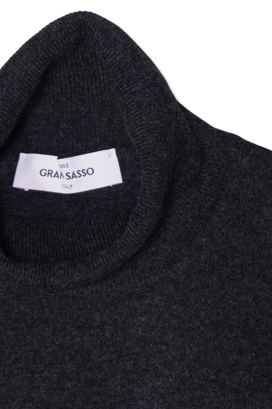 Gran Sasso Turtleneck Wool Cashmere Grey