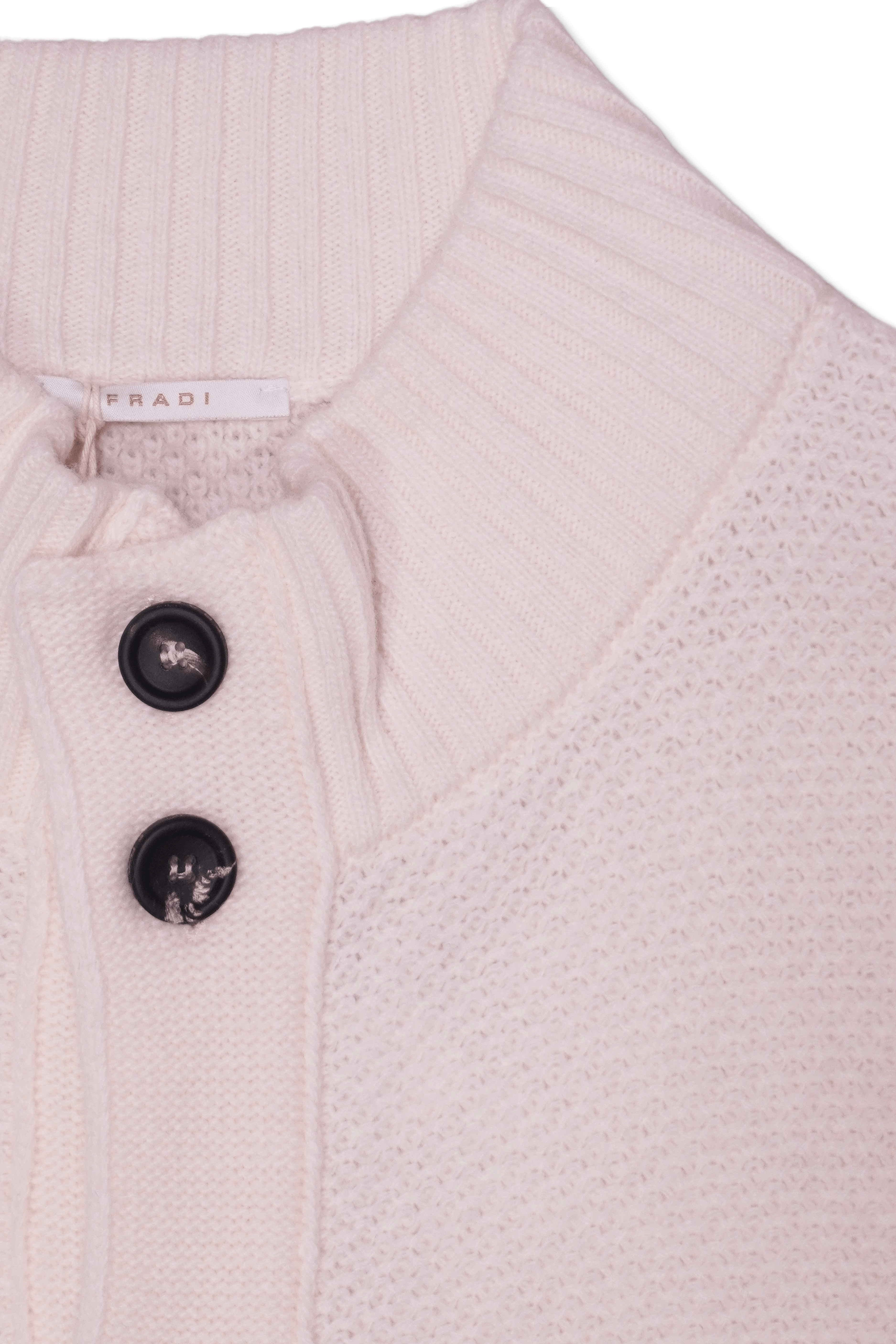 Fradi Buttoned Wool Cardigan Cream