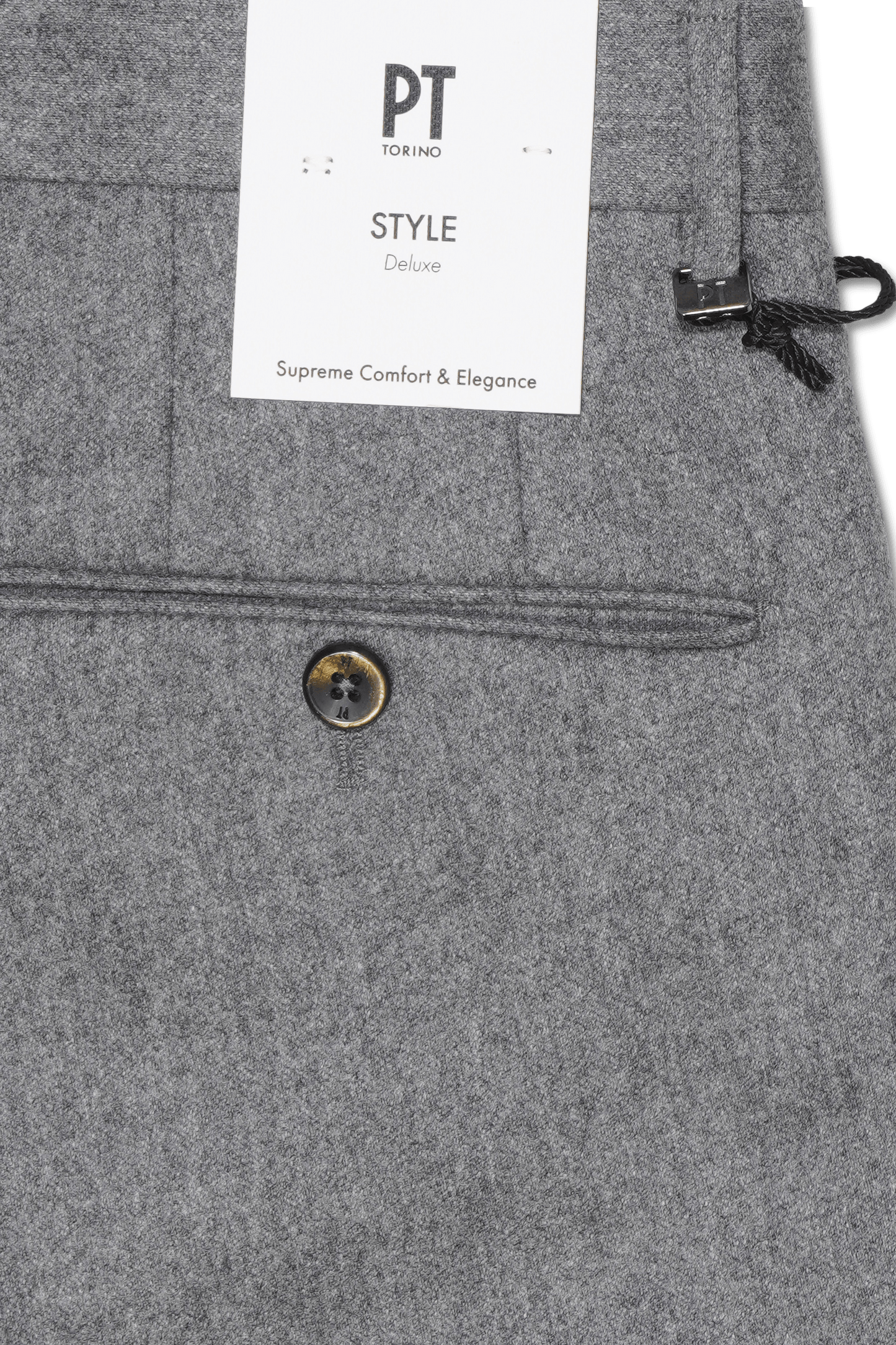 PT Torino Cashmere Flannel Trousers Light Grey