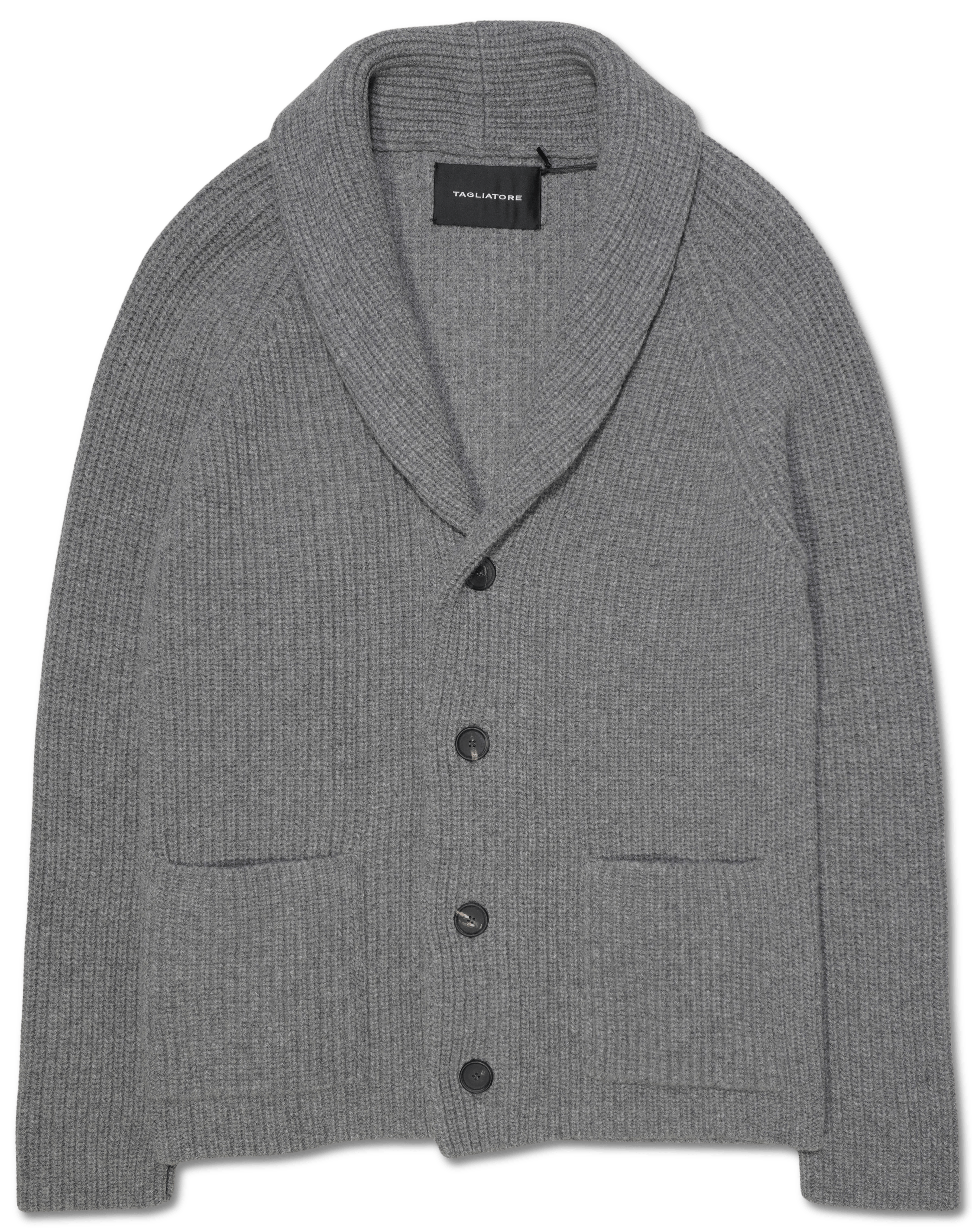 Tagliatore Shawl Cardigan Medium Grey