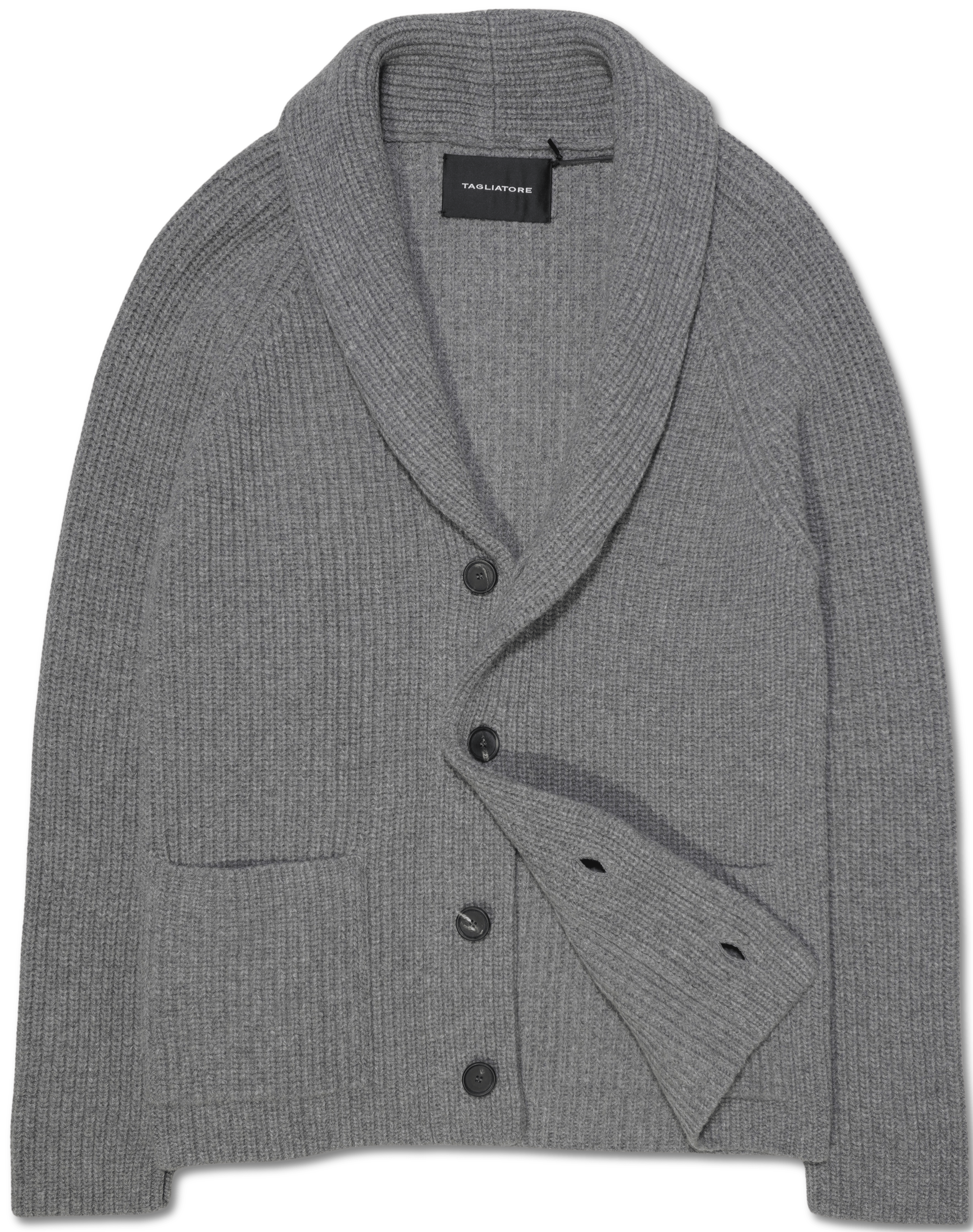 Tagliatore Shawl Cardigan Medium Grey