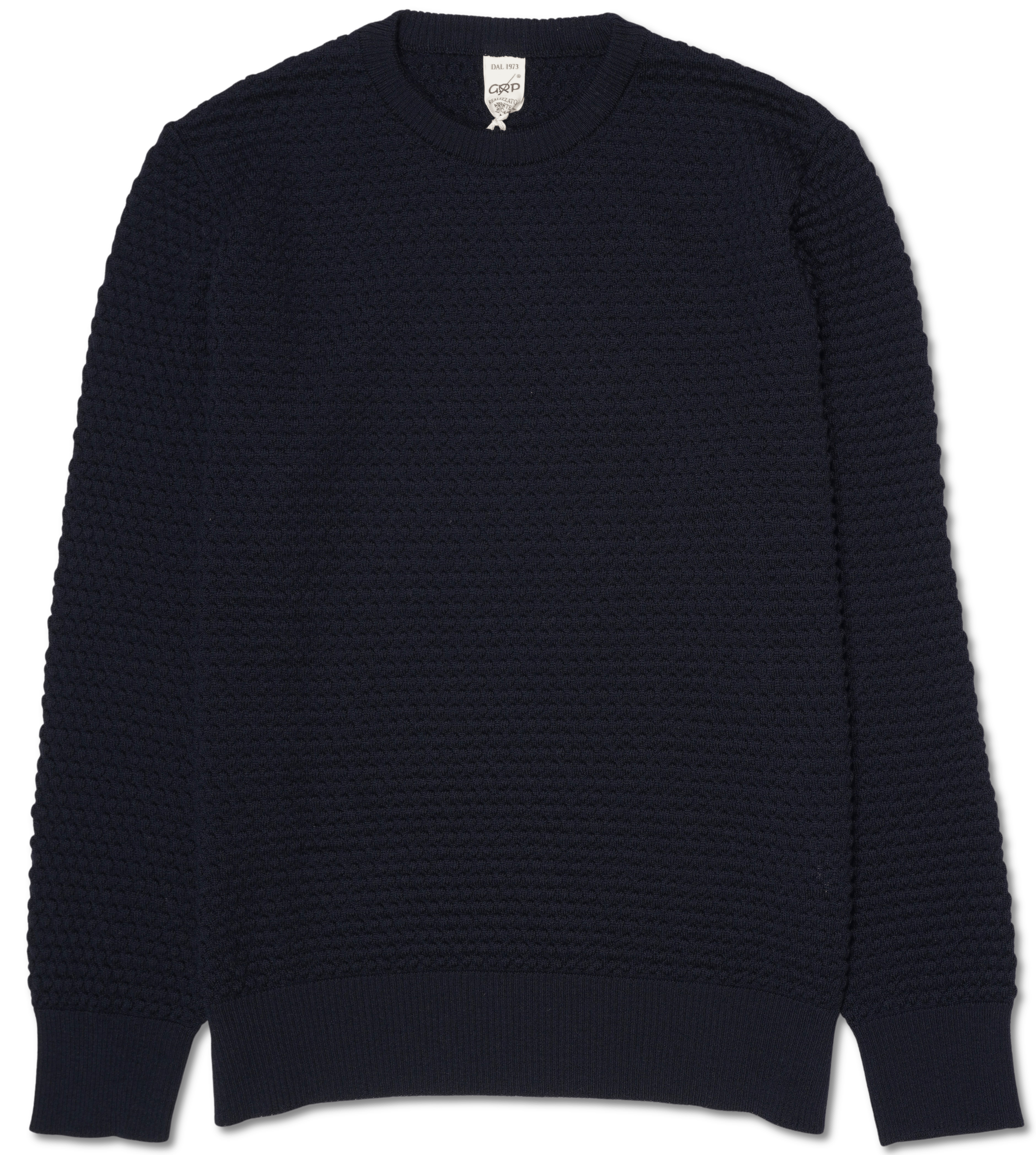 GRP Spotknit Merino Pullover Navy