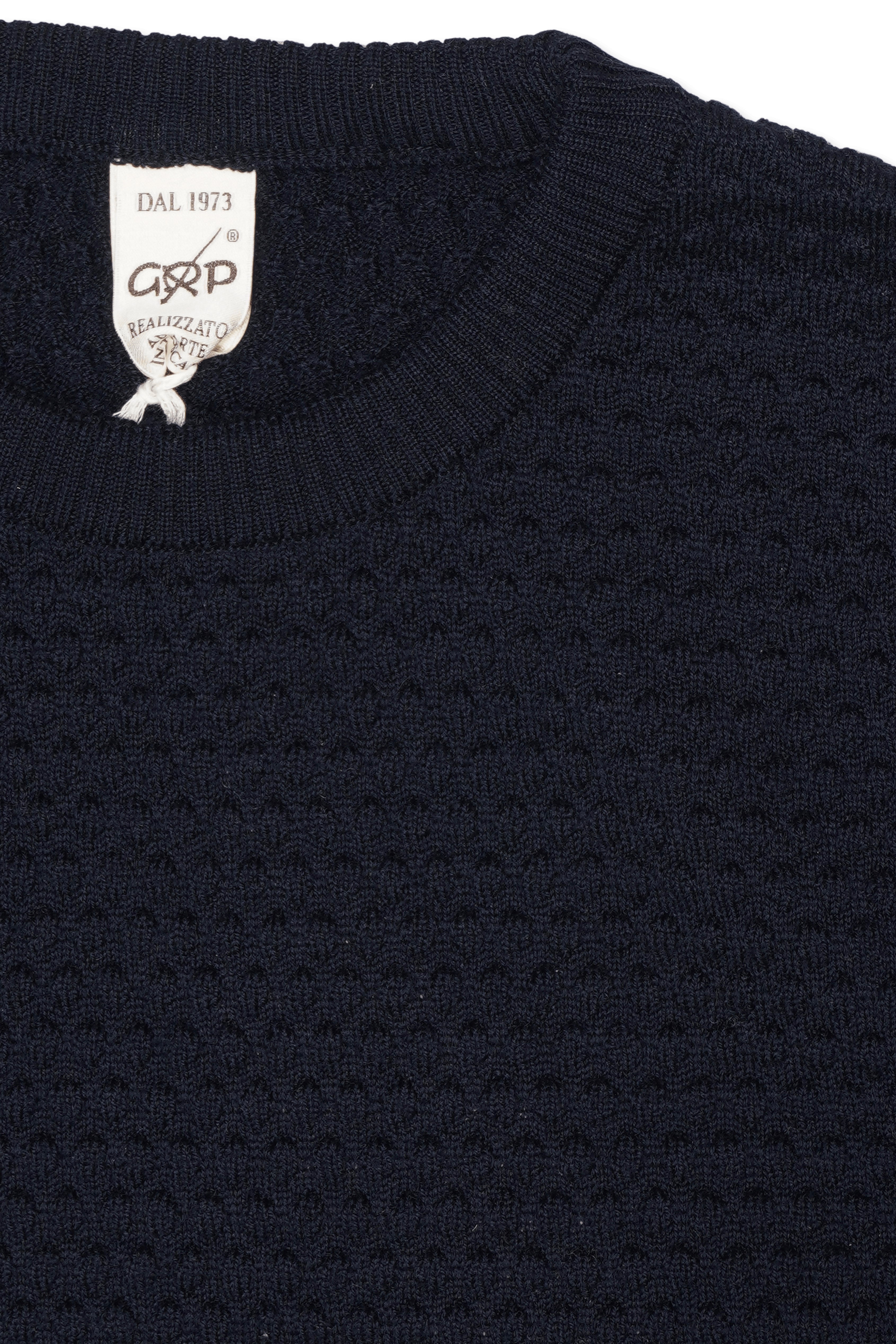 GRP Spotknit Merino Pullover Navy