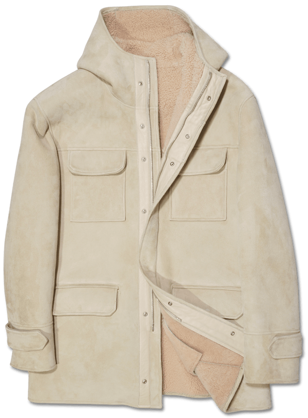 Dondup Shearling Coat Light Sand
