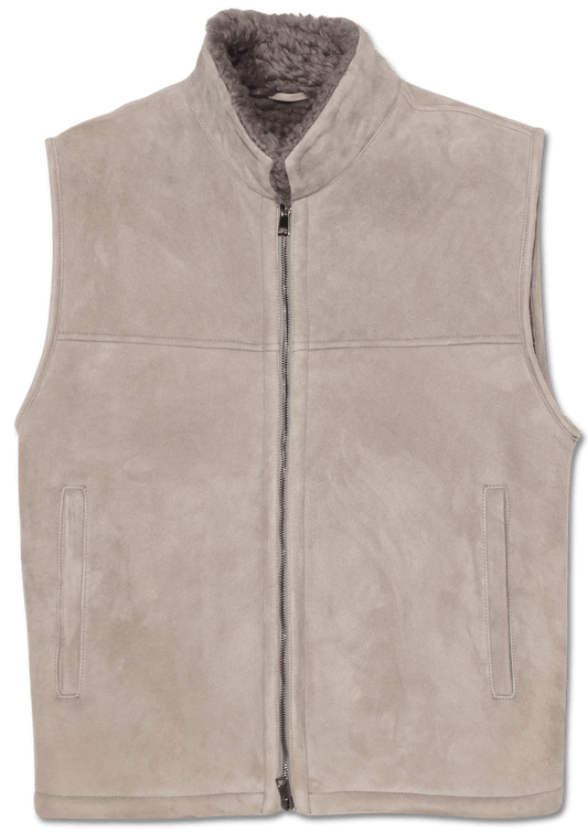 Zonda Shearling Vest Warm Grey