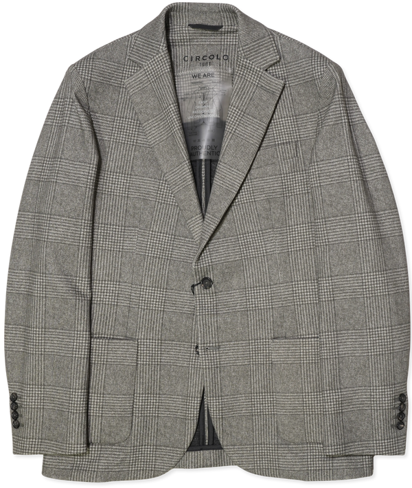 Circolo Jacket Jersey Check Grey