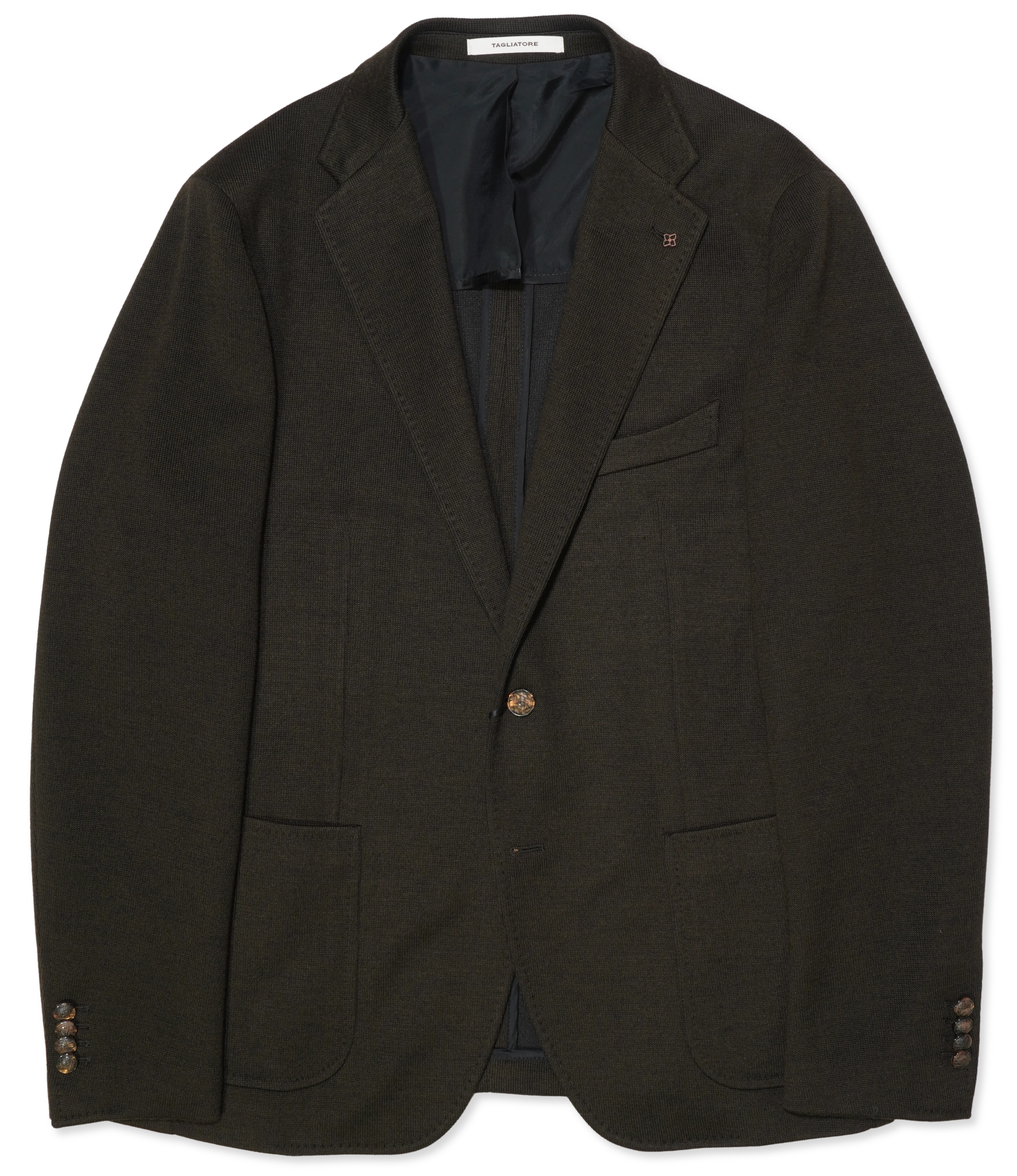 Tagliatore Jacket Jersey Stretch Brown