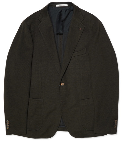 Tagliatore Jacket Jersey Stretch Brown