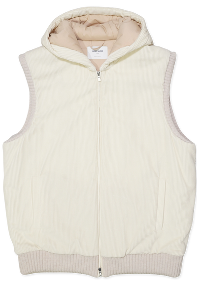 Gran Sasso Corduroy Vest Off White