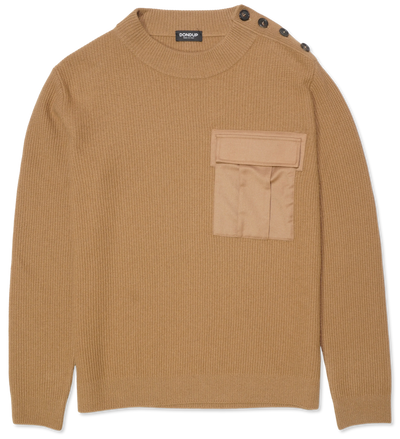 Dondup Pullover Neck Closure Camel