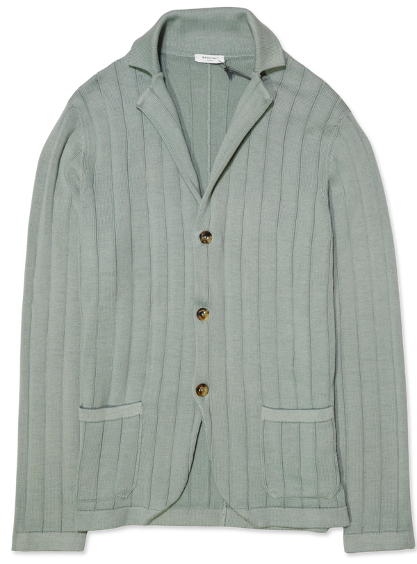 Boglioli Pure Cotton Cardigan Light Green