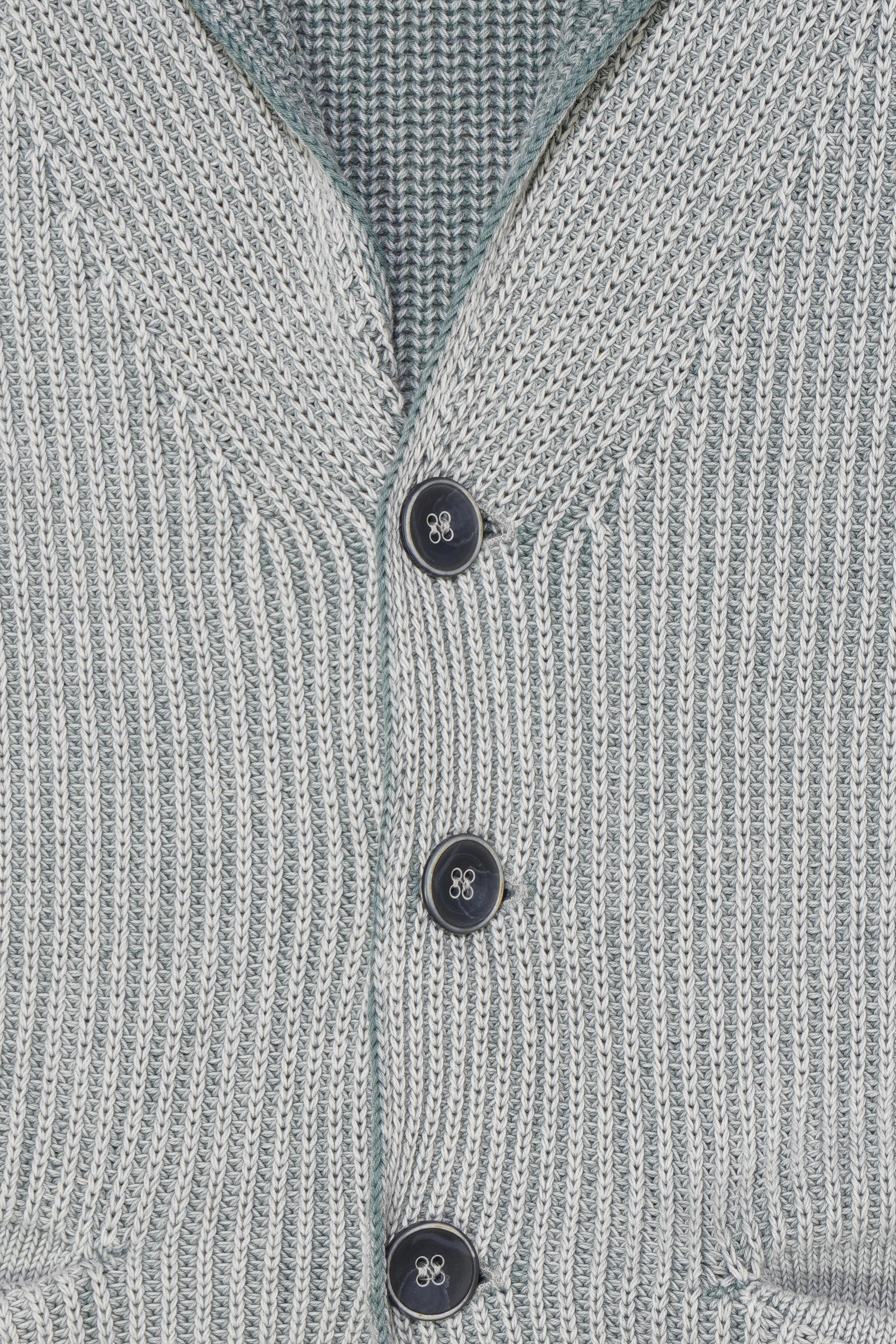 Arovescio Pure Cotton Cardigan Light Grey