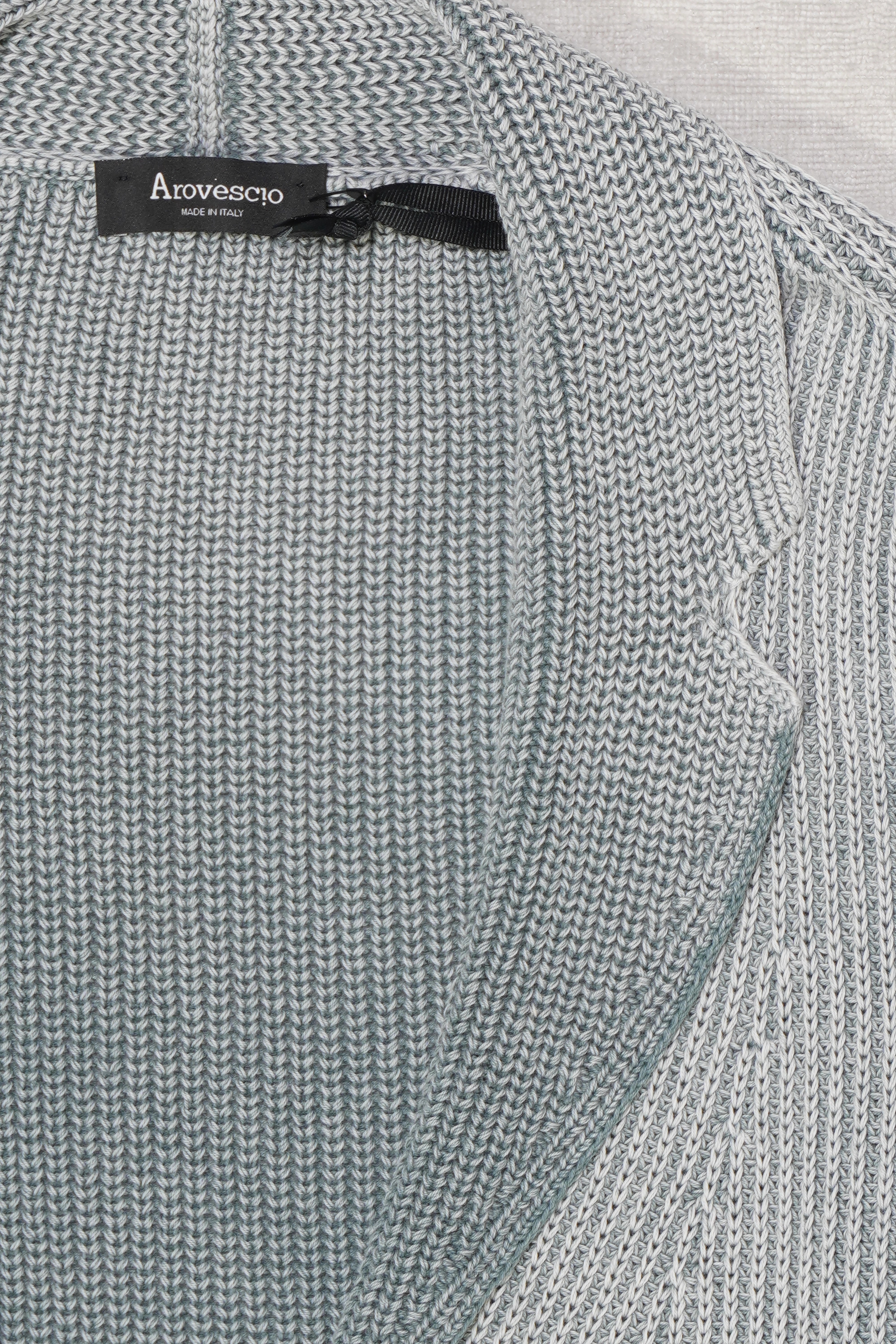 Arovescio Pure Cotton Cardigan Light Grey