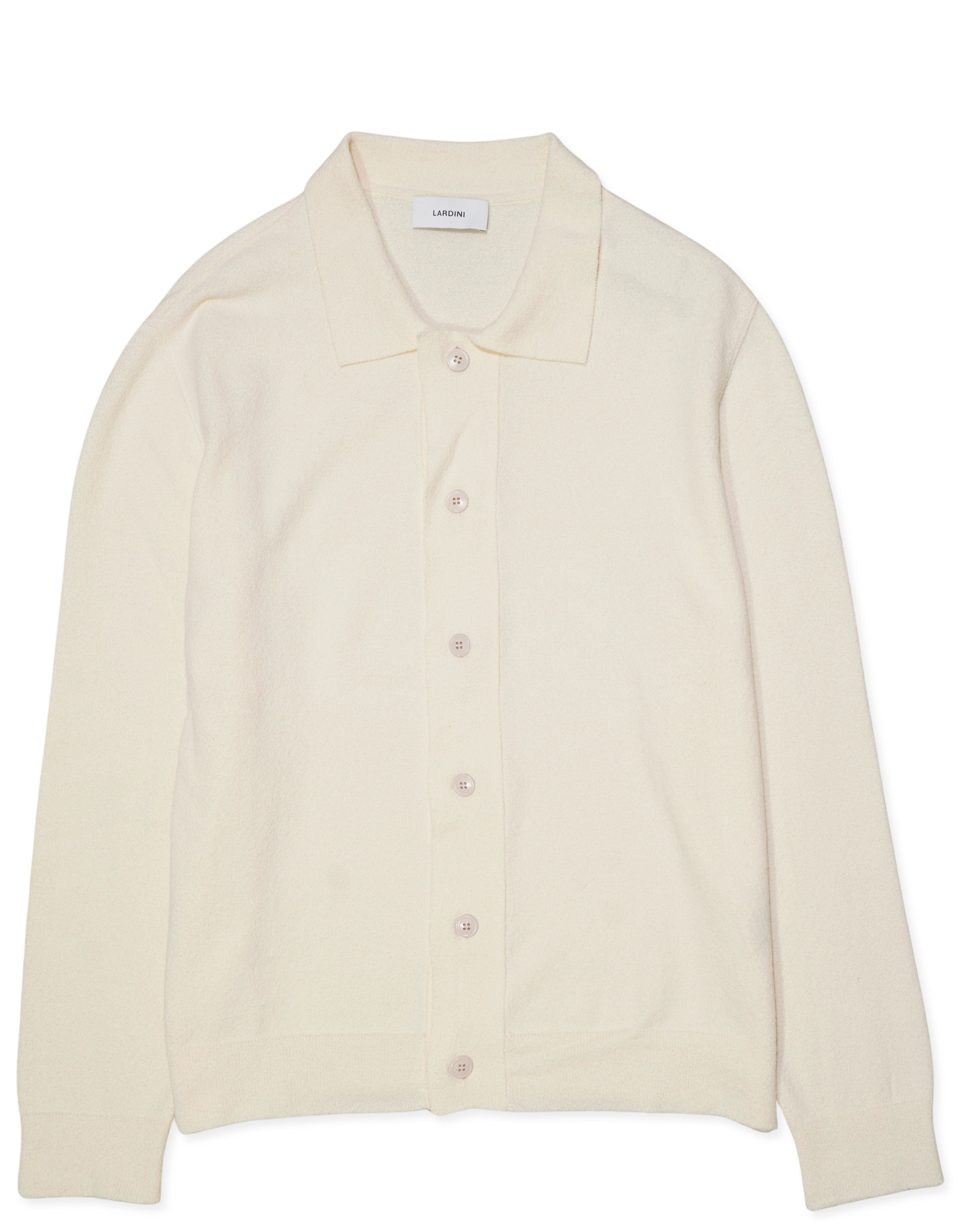 Lardini Knit Shirt Boucle Ecru