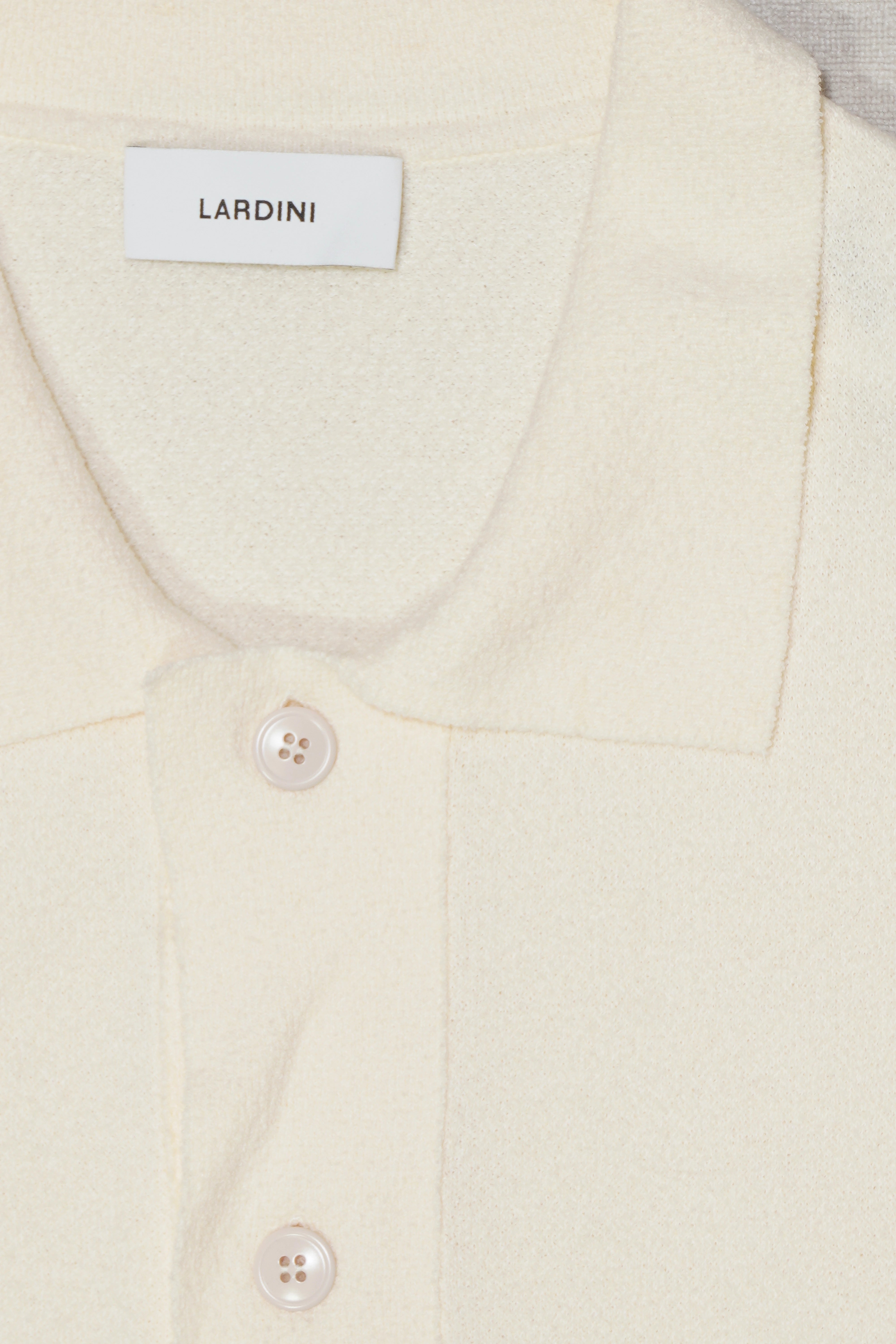 Lardini Knit Shirt Boucle Ecru
