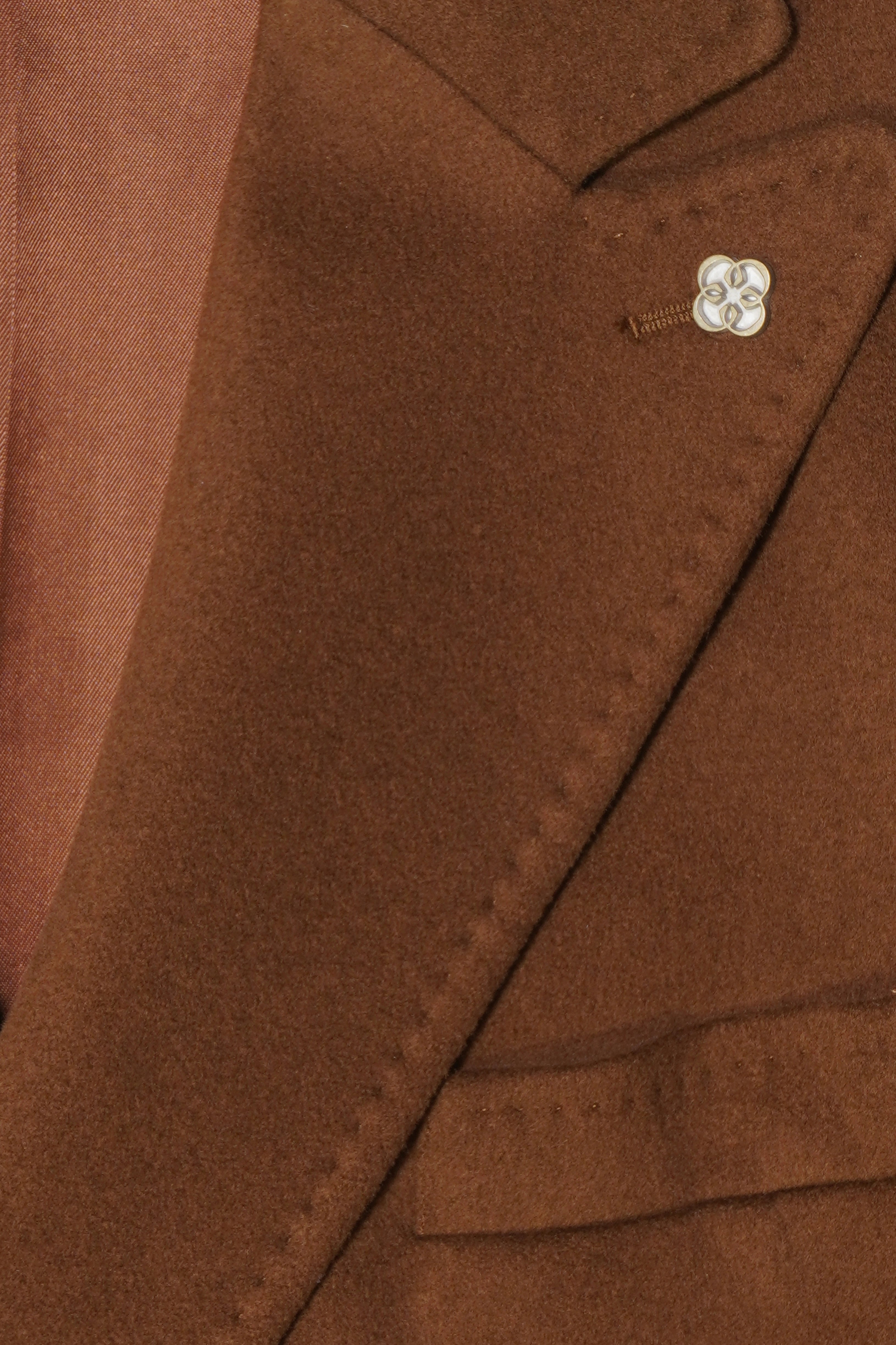 Studio 73 Double Breasted Coat Dark Camel